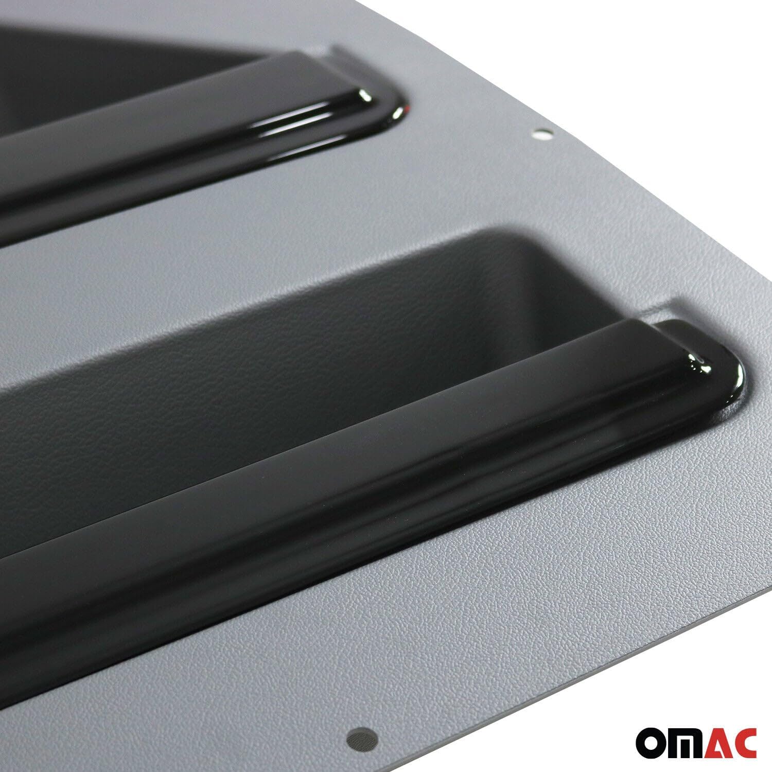 OMAC Rangement de Porte Gauche de Fourgonette Compatible avec VW Transporter T5 T6 VAN 2003 à 2022, Organiseur de Coffre Camionnette en ABS Gris