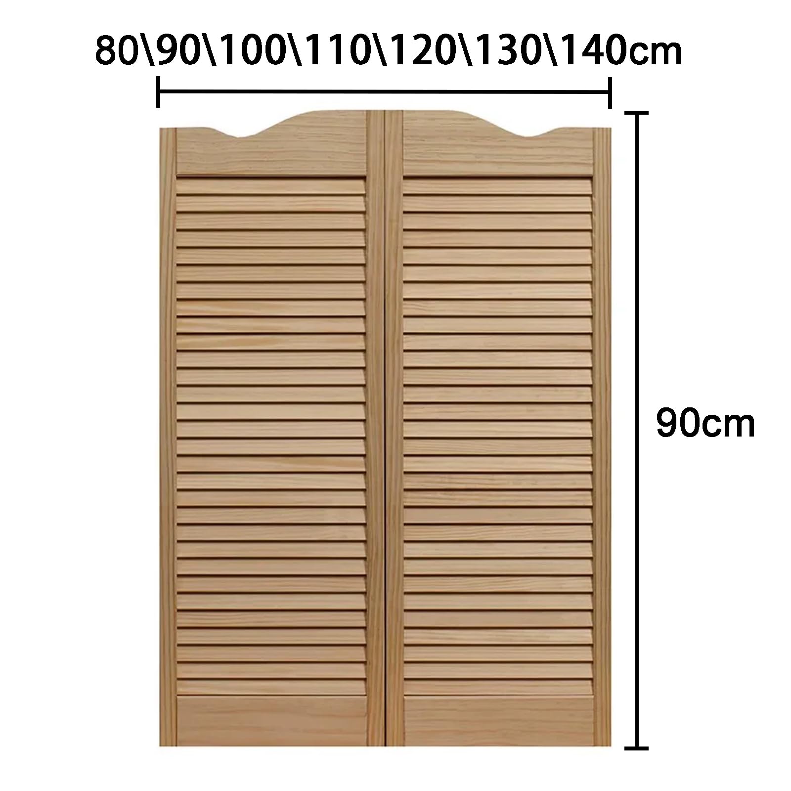 Porte battante à persiennes, porte intérieure en bois massif avec charnières, séparation de décoration d'intérieur pour couloir, cuisine, bar, entrée