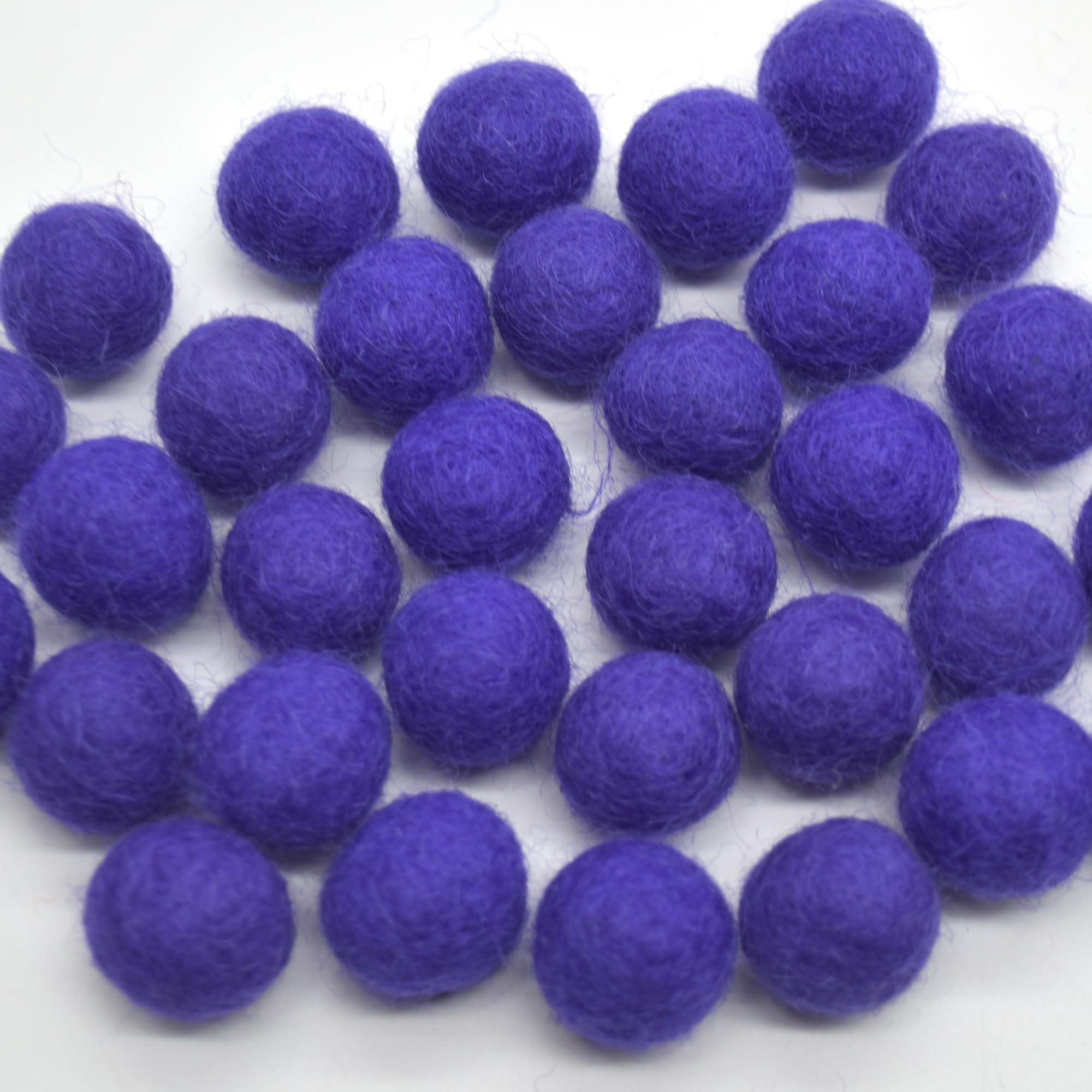 Oriental Direct based in West Yorkshire 100% Wool Felt Balls - 1.5cm - 25 Felt Balls - Purple