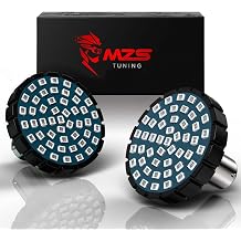 MZS 1157 LED Bulb Motorcycle Turn Signals Running Light Kit, Red Upgraded LED Beads 2" Bullet Style with Dual Color Front or Rear Compatible For Most Family Motorcycles-Pack of 2