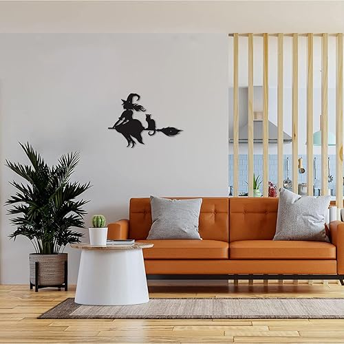 Miniatura 5 de Bobbird Decoración de pared de bruja de metal, bruja de Halloween, decoración de pared de metal de Halloween, decoración de fiesta de Halloween,