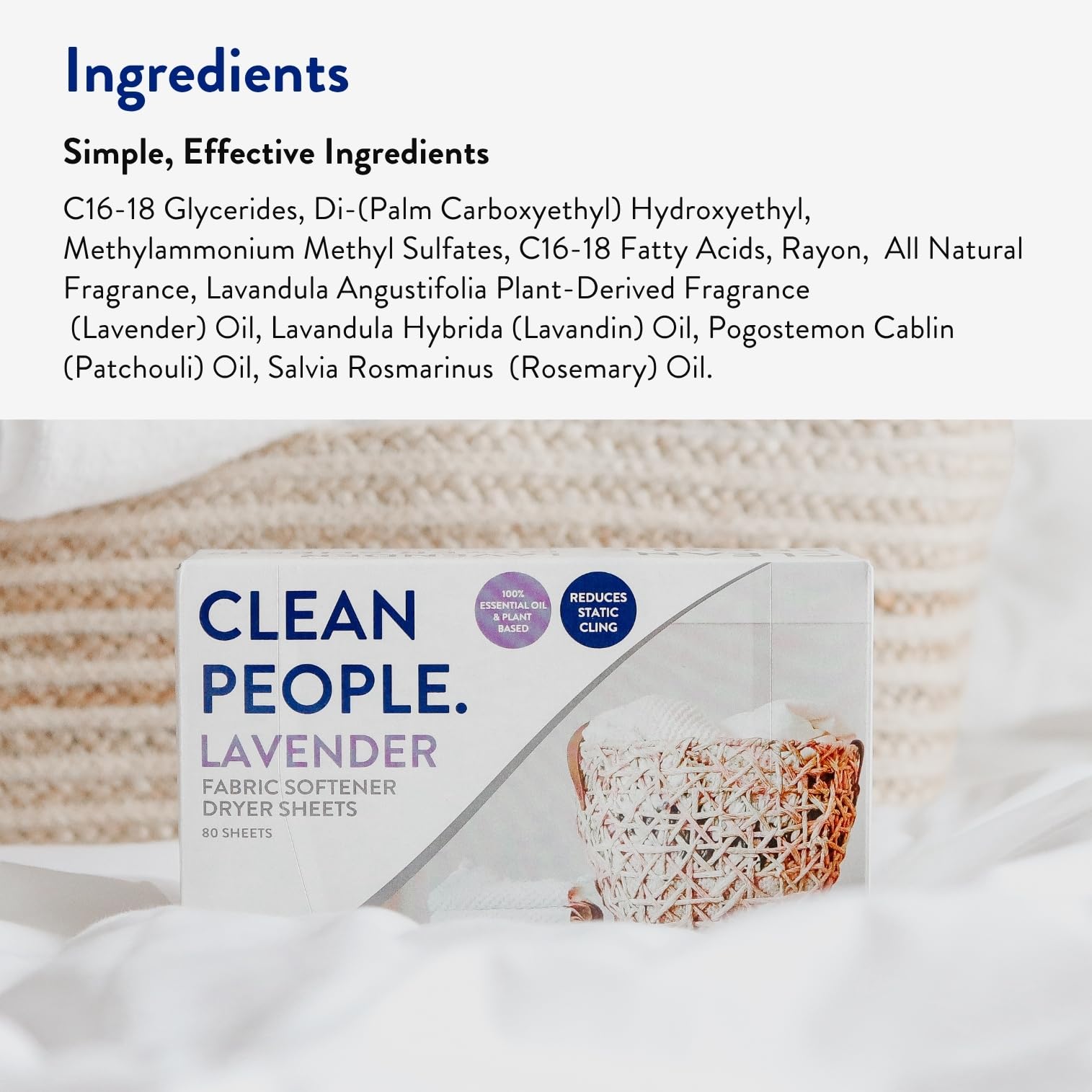 THE CLEAN PEOPLE The Clean People - Sábanas suavizantes de tela, sábanas para secadora, suavizan y eliminan la estática, suavizante de ropa vegano, aceites esenciales, paquete de 240 litros