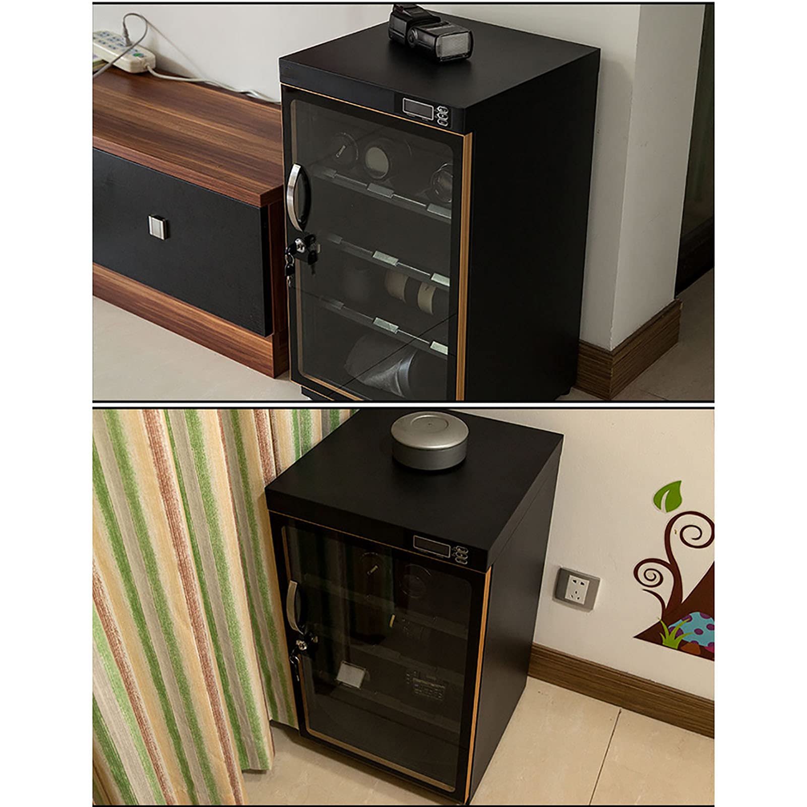 Cámara Lente Seco Gabinete, 3 Capas Electrónico a Prueba de Humedad Caja con Led Digital Display/125L Led Code Lock