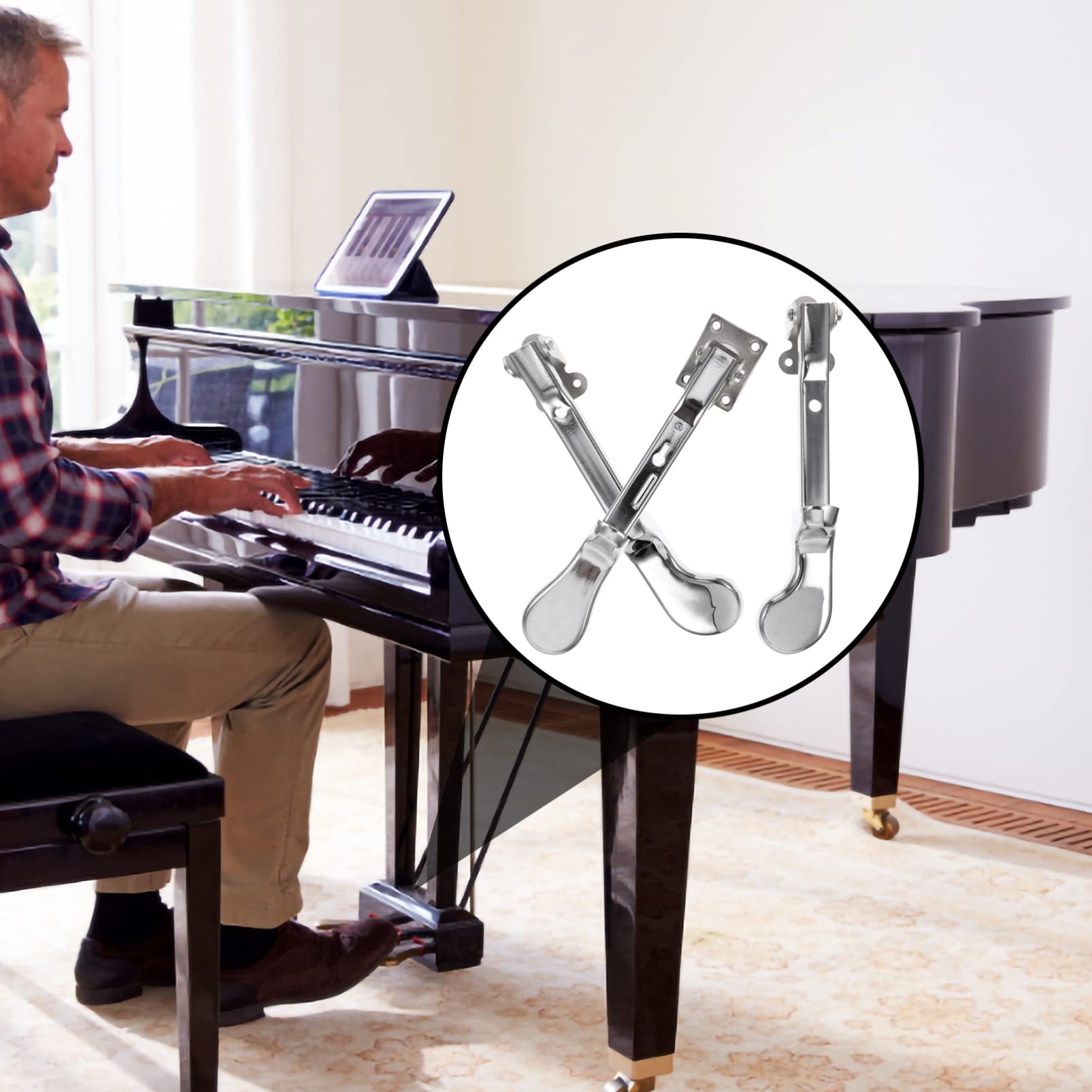 ifundom Upright Piano Pedals Replacement Sustain Pedal Connection for Piano Supplies