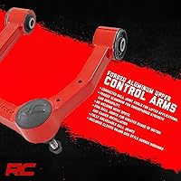 Vista 6 de Brazos de control superior forjados Rough Country para Tacoma 2005-2024 Rojo - 74201ARED