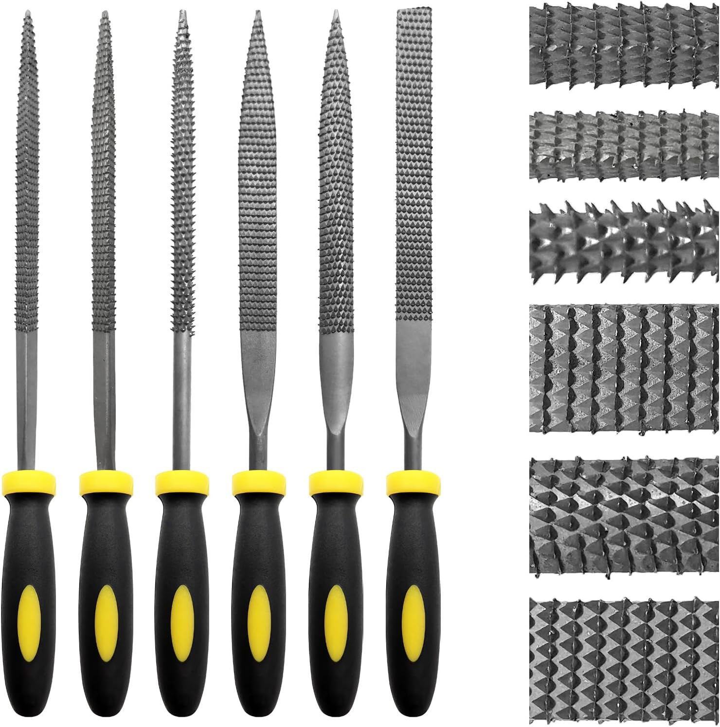 LYFJXX Hand File Tool Set,Includes Flat/HalfRound/Round/Triangle Steel