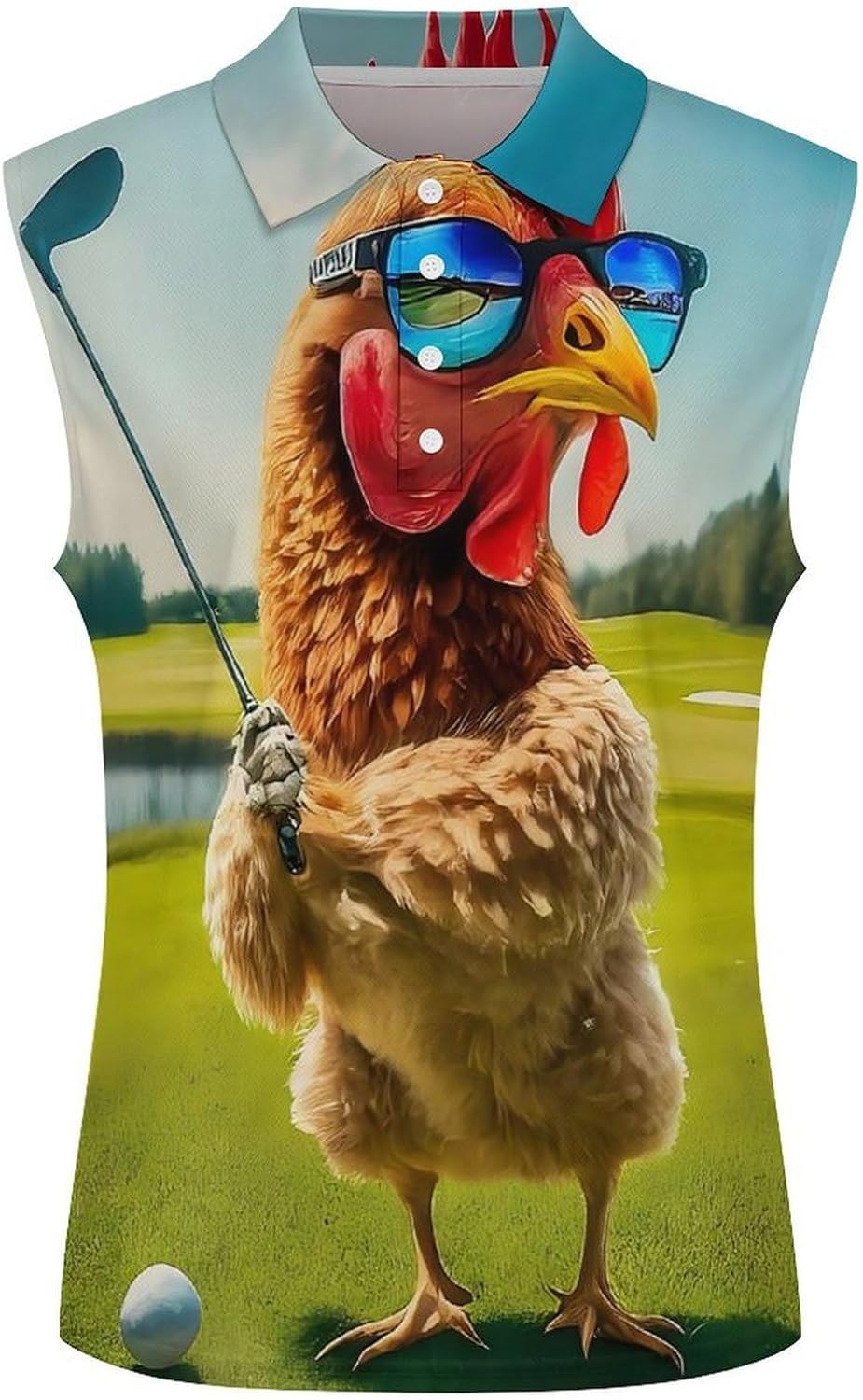 Women's Golf Shirt Sleeveless V Neck Tank Tops Wicking Tennis Athletic Polo Shirts