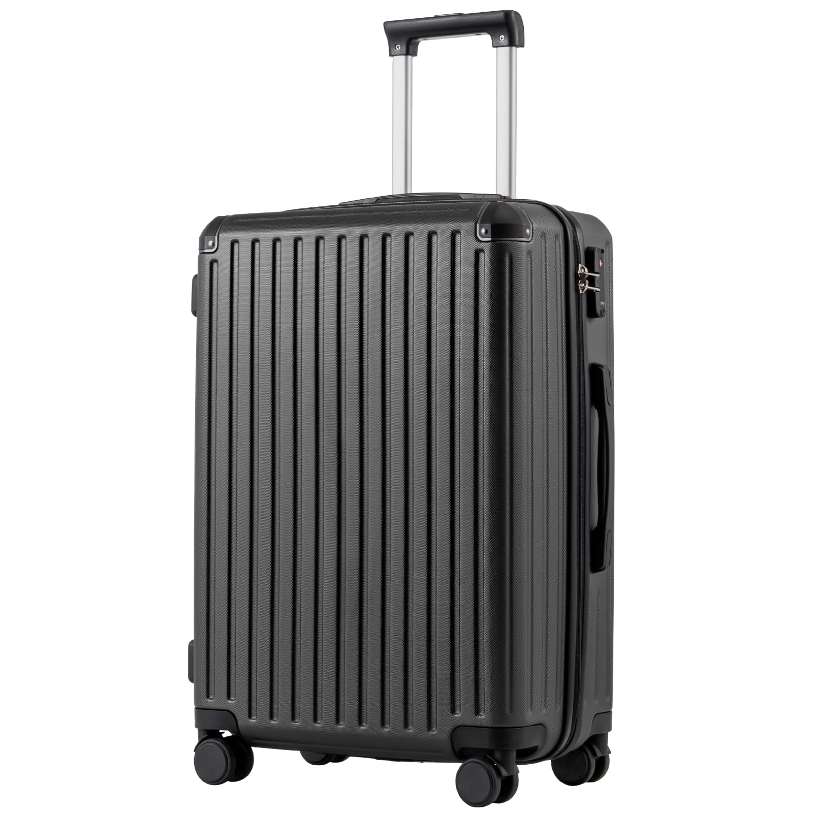 COOLIFE Koffer Trolley-Koffer Hartschalen-Koffer Rollkoffer Reisekoffervon ABS-Material mit TSA-Schloss Teleskopgriff und 4 Zwillingsrollen