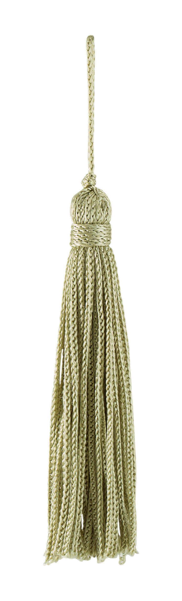 DÉCOPRO 7.5cm (3") Basic Chainette Tassel, 2.5cm (1") Loop | Craft Tassel RT03, Sage Green # L83 (Medium Moss Green) Pack of 10