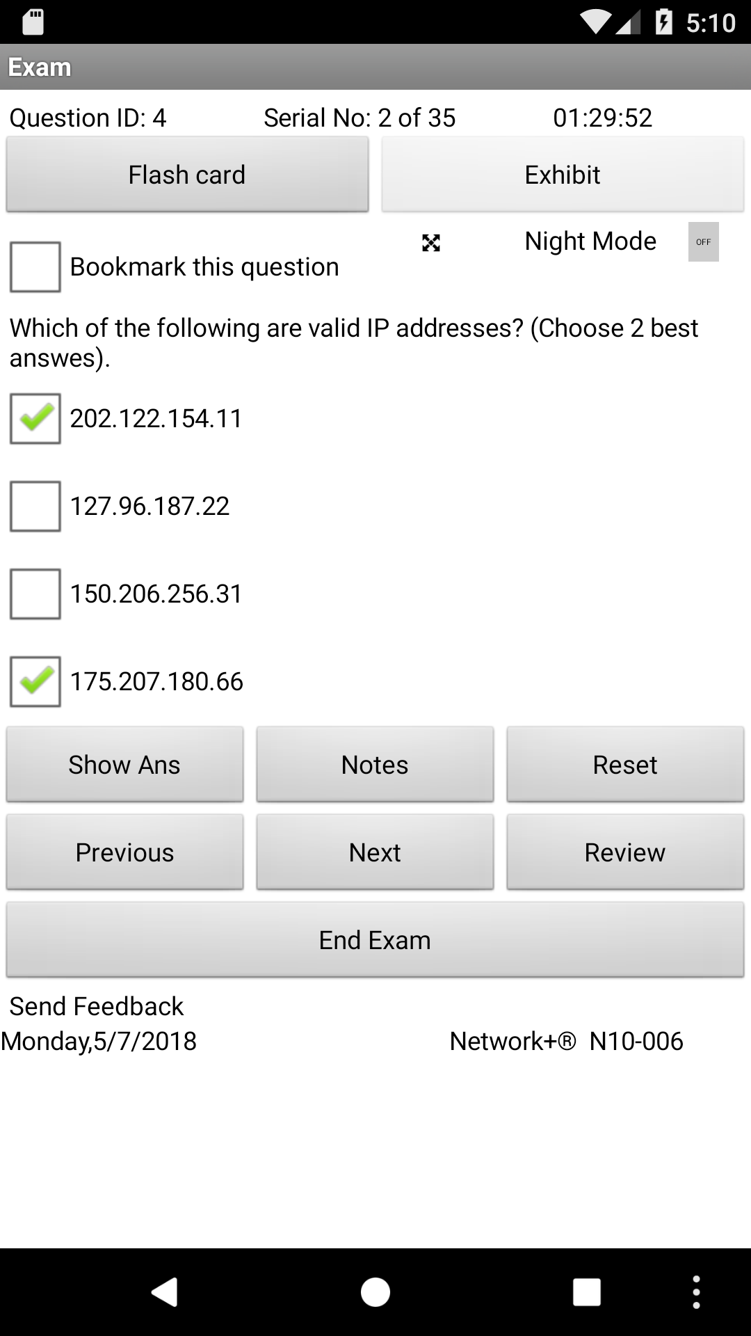 Network+ Practice for Android
