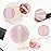 Sibba 12 Pcs Loose Powder Puff Pink Cotton Pads Face Body Makeup Velour with Ribbon Applicators Setting Round Make Up Eyeshadow Concealer Cosmetics Sponge