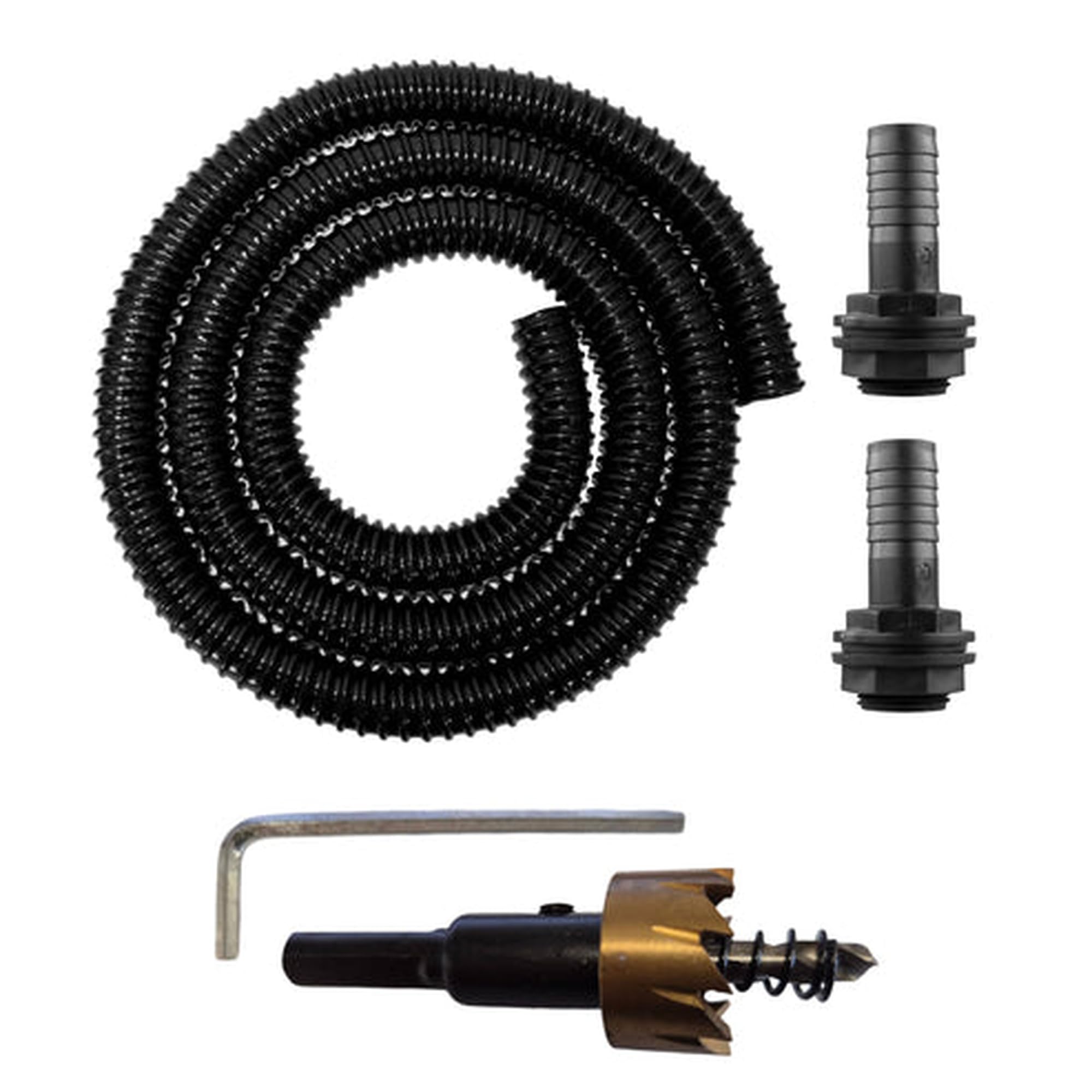 AP Supplies 5m Corrugated Pipe 1in Water Butt Linking Kit with Drill Bit