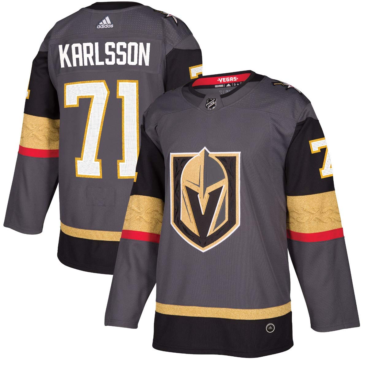 adidas Vegas Golden Knights William Karlsson Authentic Pro Jersey Storm Grey