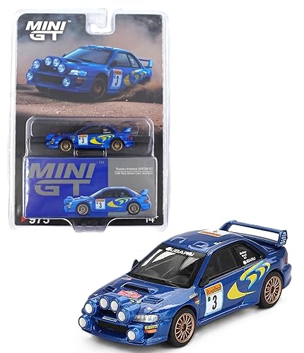Diecast Model Car Compatible with Mini GT 1:64 Subaru Impreza WRC98 1998 Rally Monte-Carlo 3rd Place #3 Limited Edition MGT00975