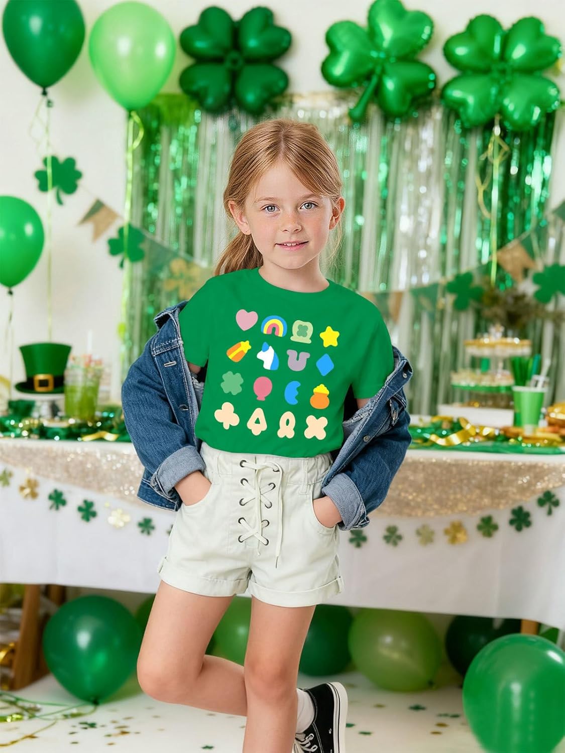 Kids St Patricks Day Shirt Boys Girls Shamrock Clover Shirts Irish St Paddys Day Short Sleeve Tee Tops 2-6T - Image 6
