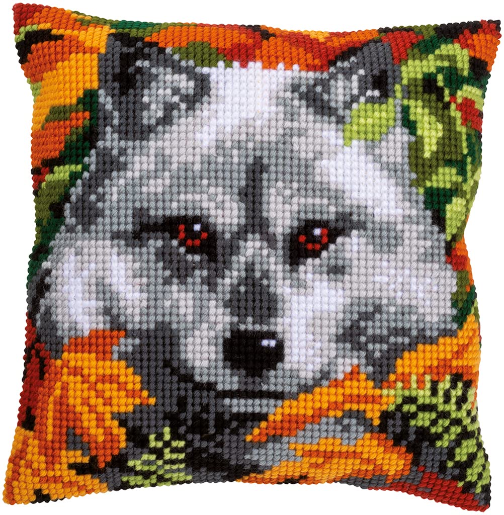 Vervaco PN-0158066 Cross Stitch Cushion, Multi-Colour, 40 x 40 cm