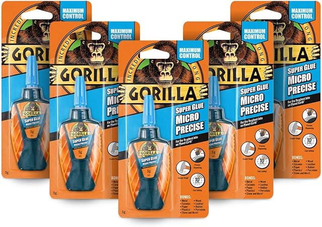 Gorilla Super Glue Micro Precise 5g (Pack of 6)