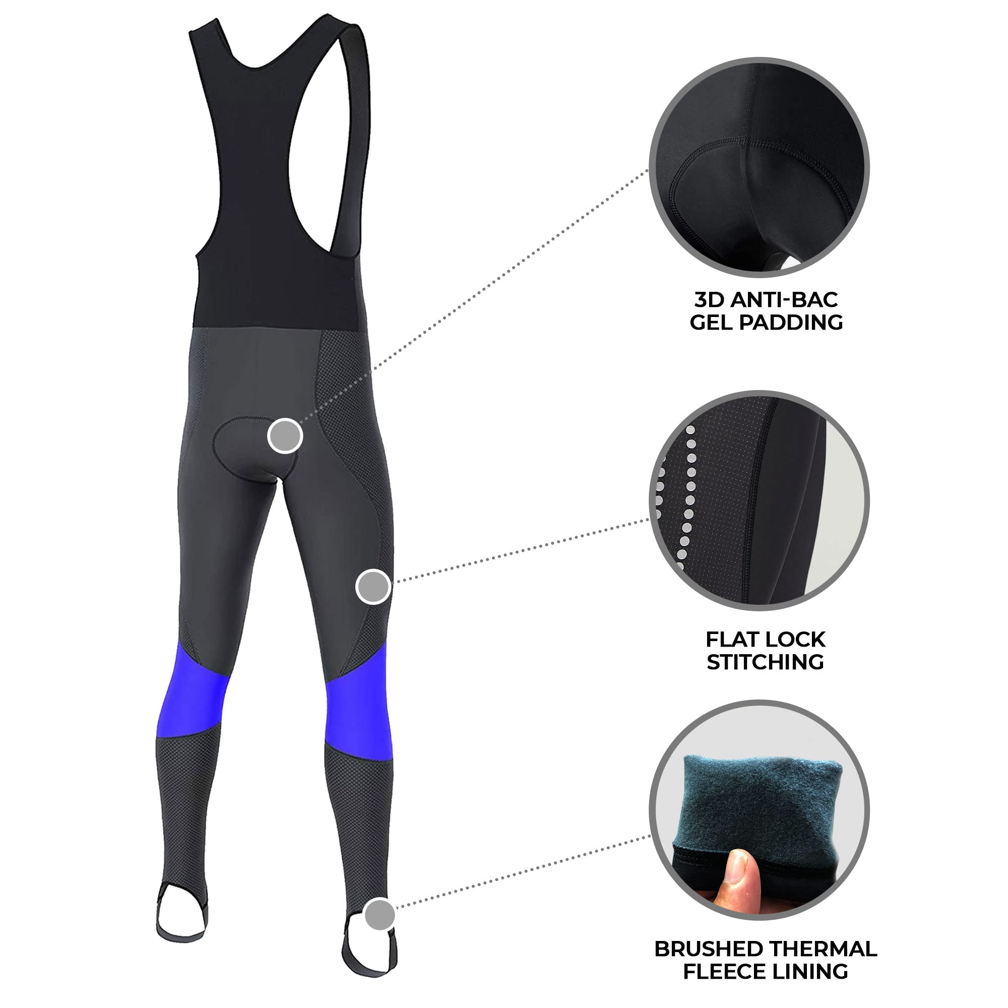 FDX Męskie spodnie rowerowe Thermodream, wyściełane 3D, termiczne, Roubaix