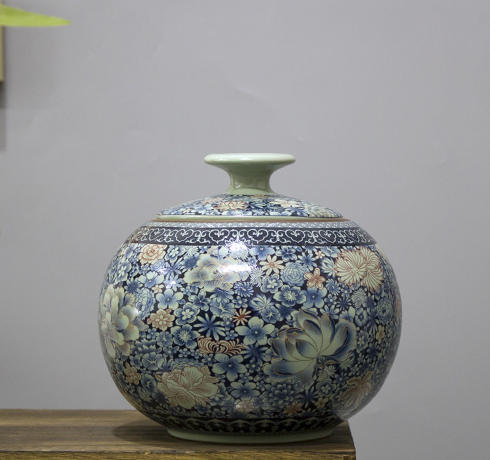 Dispenser Cereali in Ceramica con Coperchio, Barattoli Ermetici per Alimenti, Grande Contenitore per la Conservazione del tè, Barattolo per Cereali, Snack e Caramelle(Small)