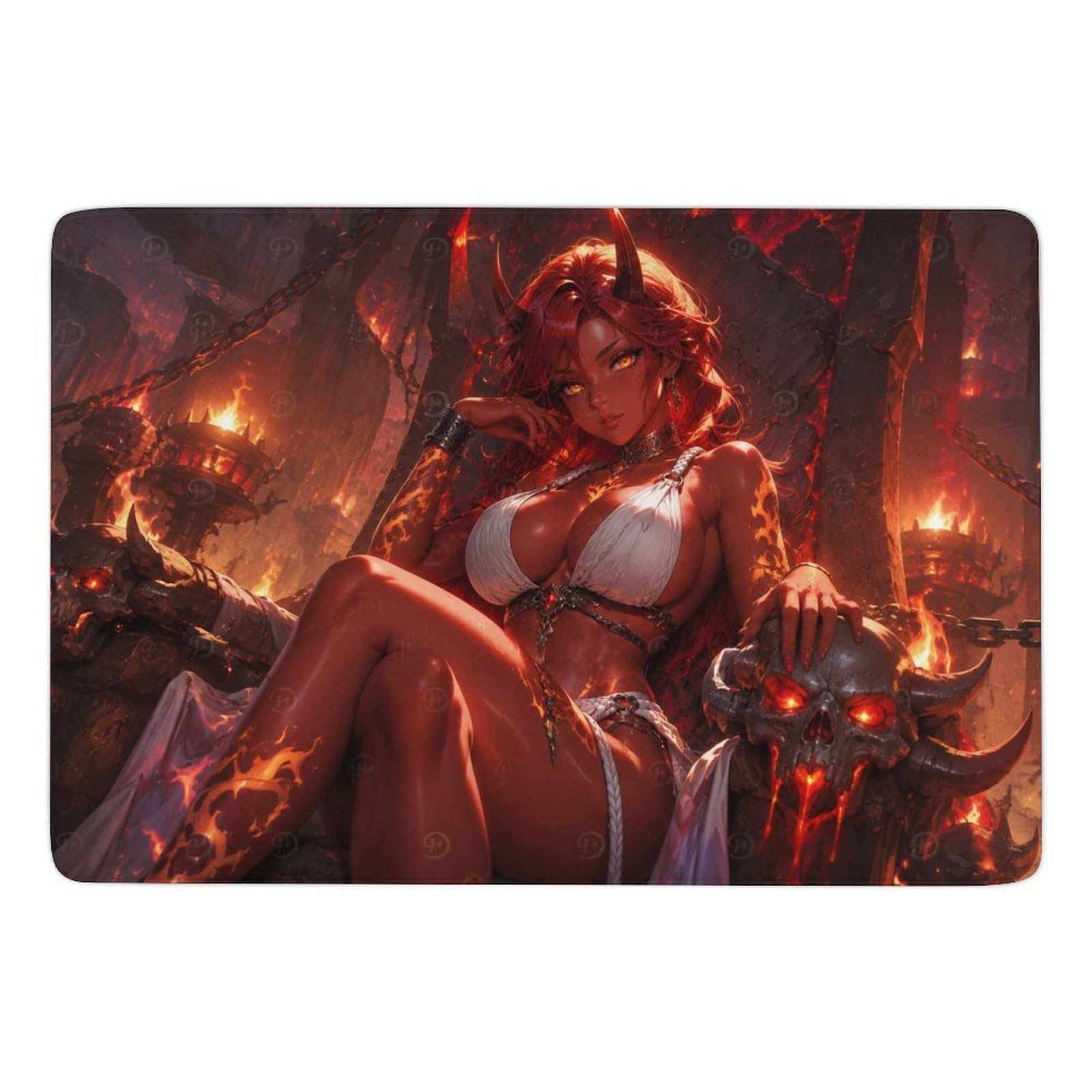 Hot Fiery Demoness Tapis 150 X 100 Cm, Imprimé Pour Chambre En Hiver
