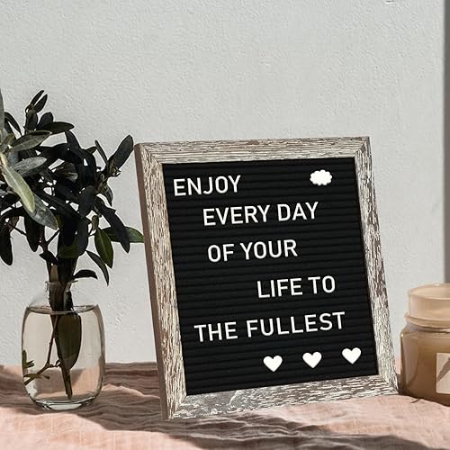 Miniatura 8 de 4 THOUGHT Cartel de tablero de letras con 500 letras de 10 x 10 pulgadas, tablero de letras de fieltro con soporte para el regreso a la escuela,