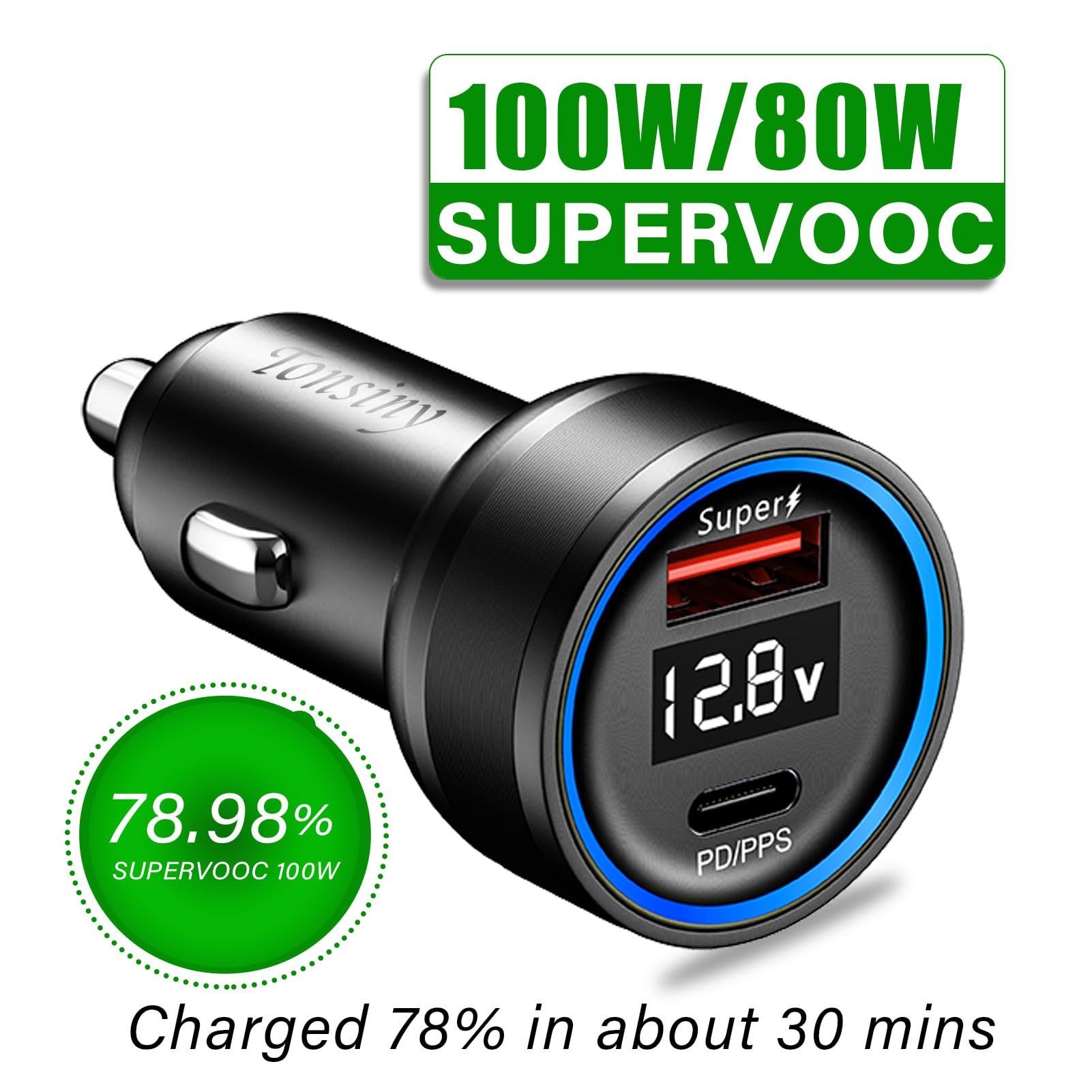 Chargeur Allume-Cigare USB Double Ports Ultra Rapide - 12V/24V, Compatible Realme GT 7T Et Autres Smartphones
