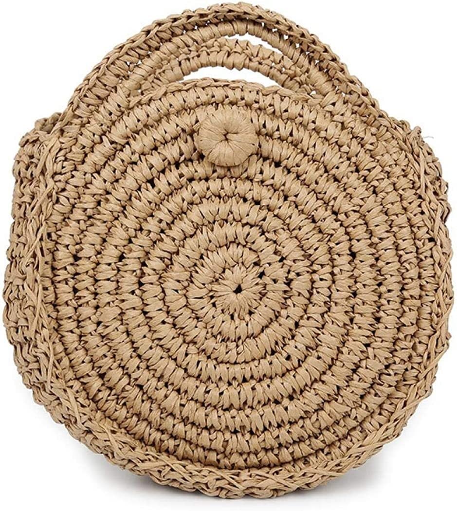 Sac tissé Sacs de plage, sac à main en paille, sac à bandoulière en toile, sac à dos de voyage antivol, sac de plage fourre-tout d'été, sac à main en paille for femme, poignée supérieure, grande capac