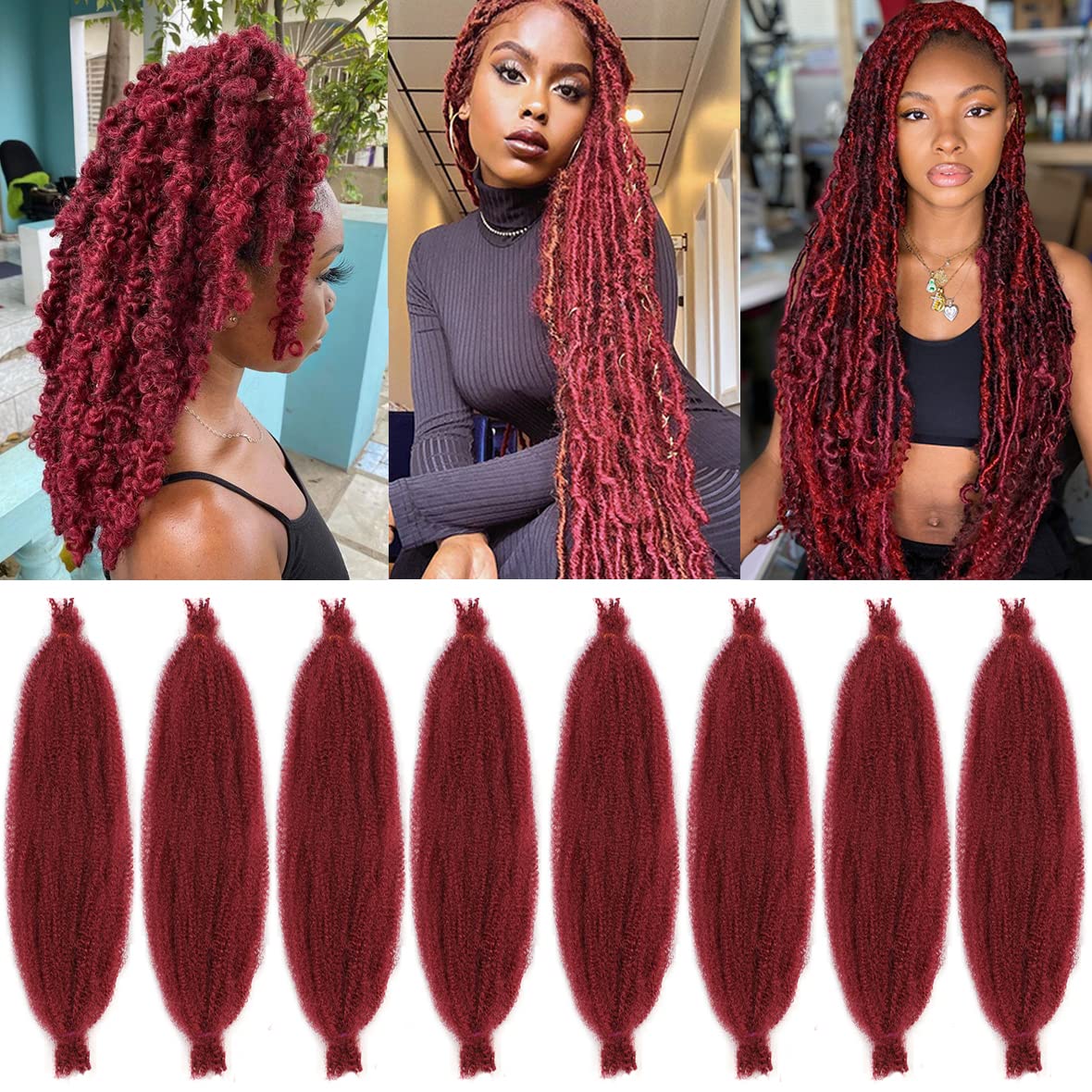 Buy Leeven 24 Inch PreSeparated Springy Afro Twist Hair 8 Packs