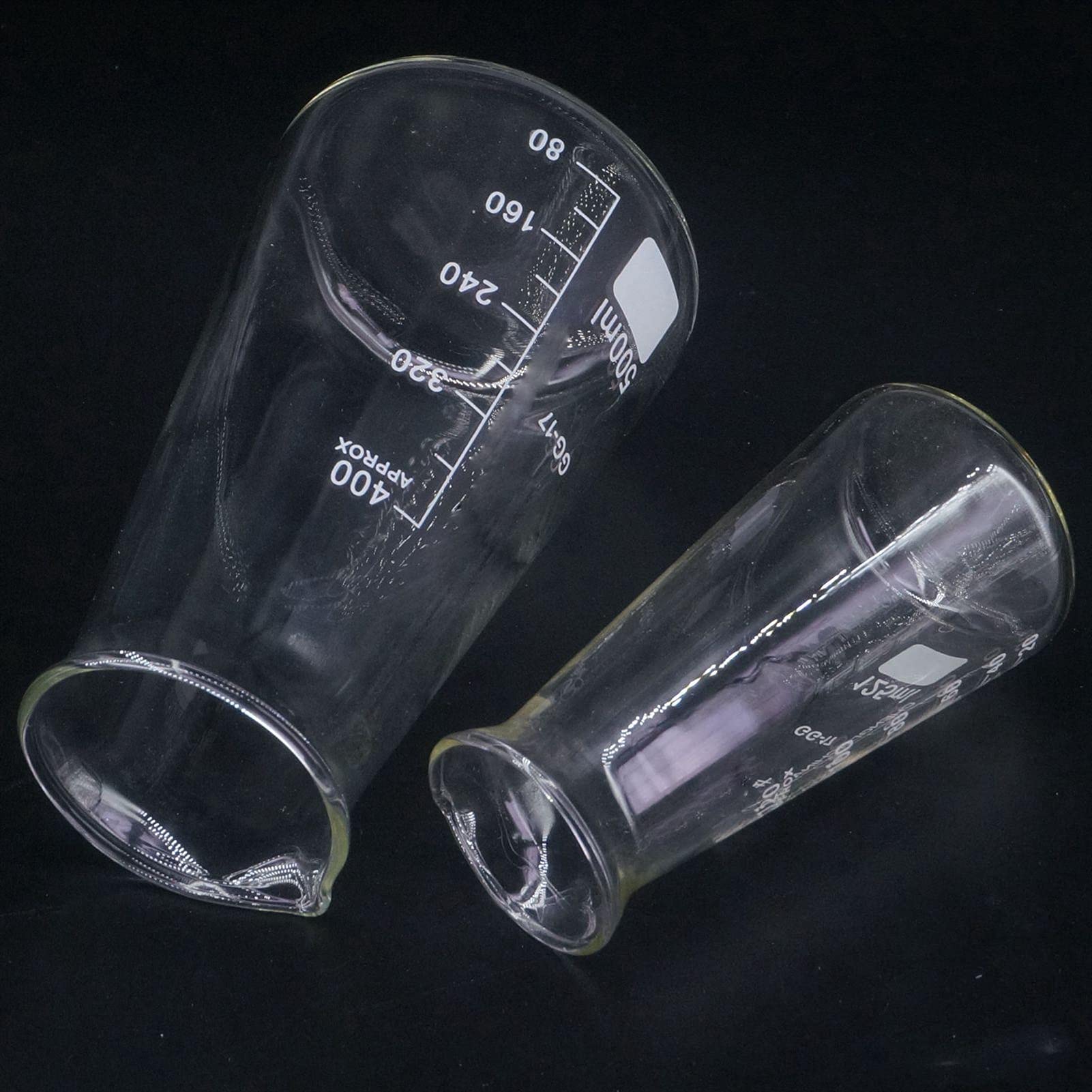 Vaso de precipitados Experimental 125ml 250ml 500ml GG17 Vaso cónico de Vidrio con Tres Esquinas Chemi Ware Labware Cristalería Laboratorio, horneado (Color : 250ml) (125ml)