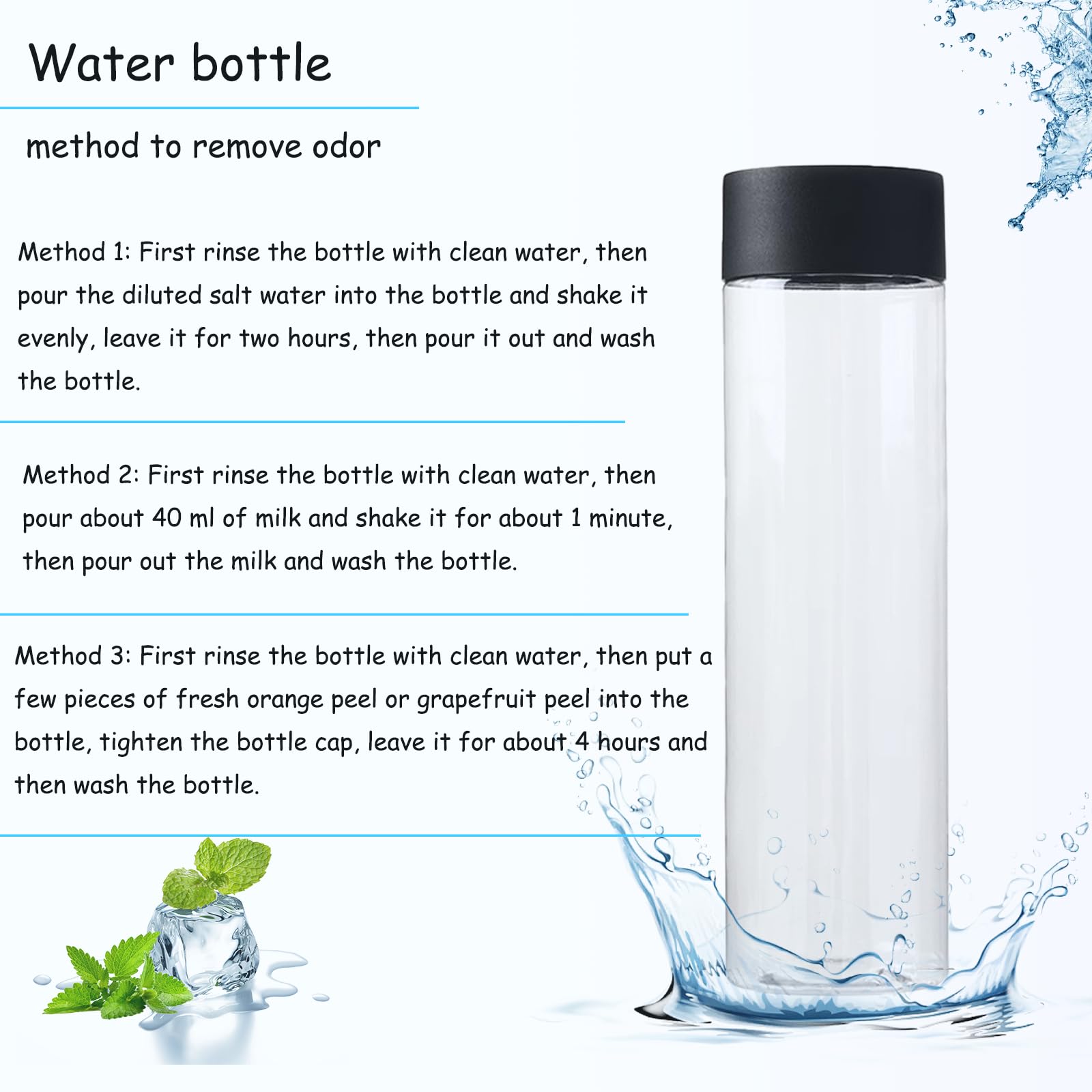 4 Piezas Botellas de Jugo, Plástico PET con Tapa, Botellas Pequeñas Reutilizables para Jugo de Agua Leche Bebidas Caseras(500ML)