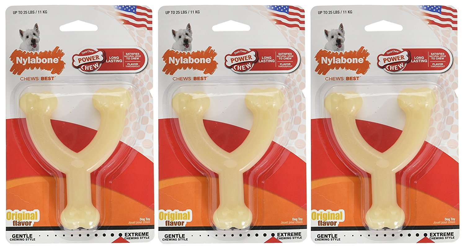 Nylabone Dura Chew - Masticable para Perros con Sabor Original, tamaño Lobo/Mediano (3 Unidades)