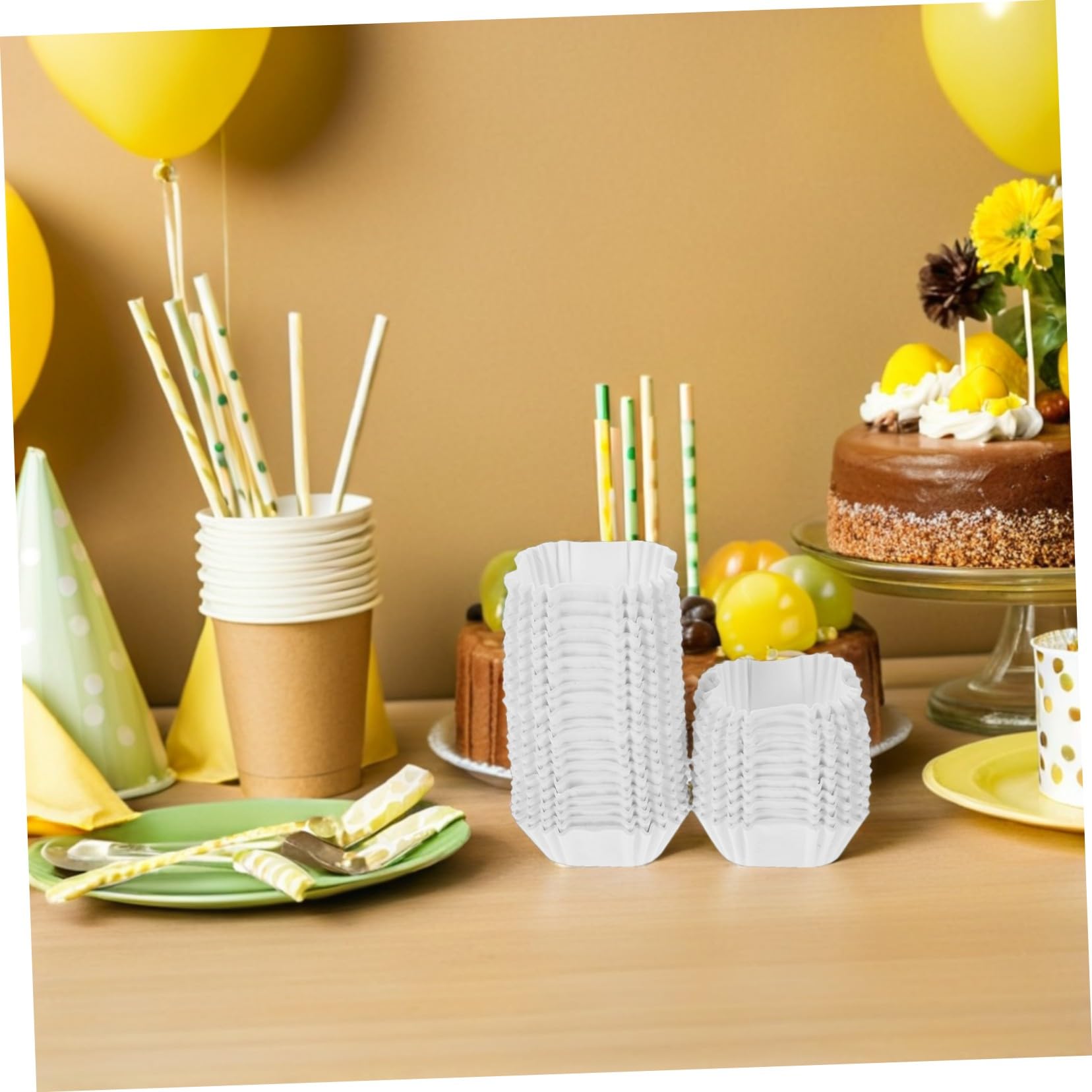 Gatuida Lot de 3000 Caissettes en Papier Carrées Résistantes la Graisse pour Gâteaux Mini-muffins et Boulangerie Festive