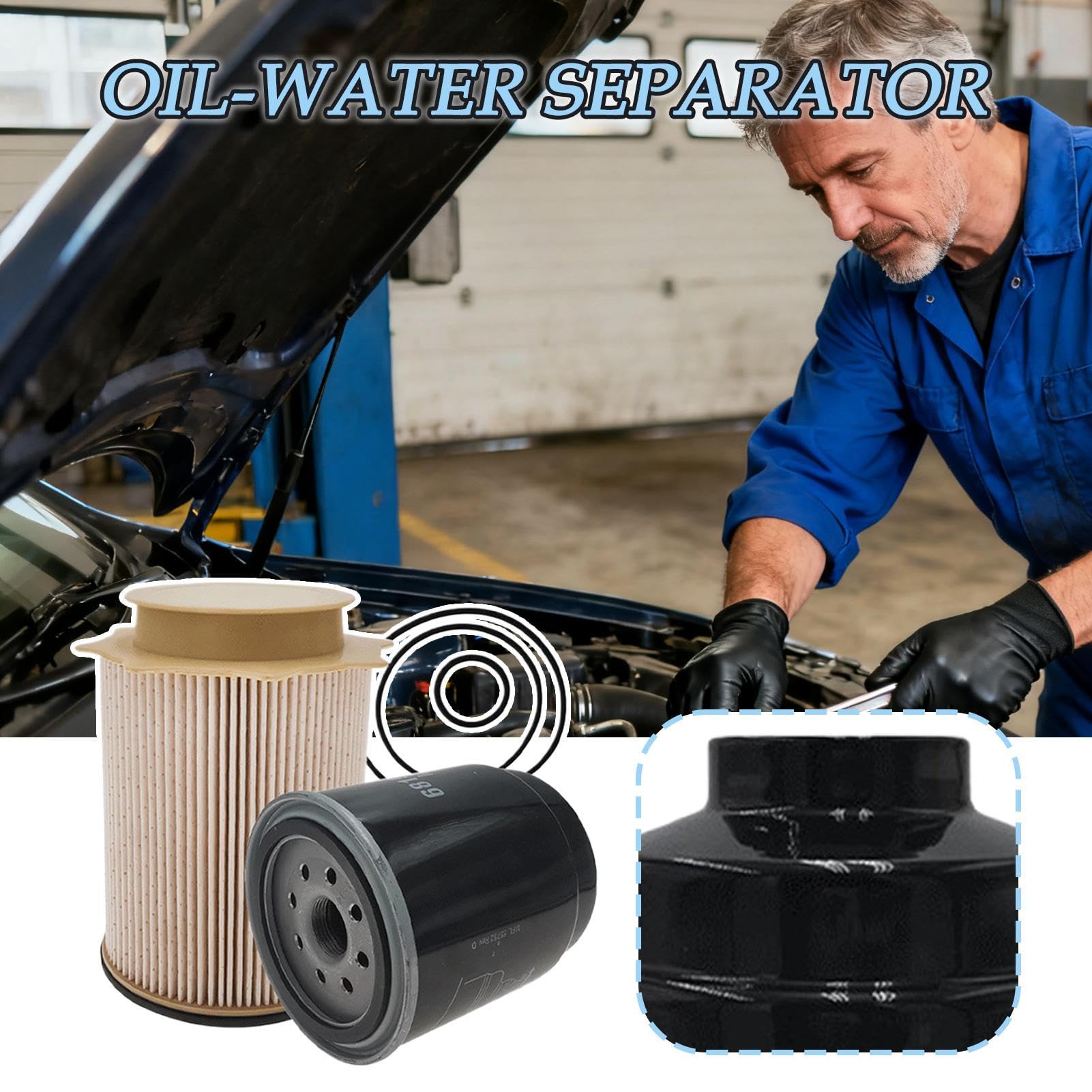 Filtro 'Olio Per La Automobile Filtro per Acqua e Olio del Motore | Separatore Acqua Per La Riparazione Auto Per Camion Camper Berlina Furgone Marino Manutenzione Automobilistica Riparazione