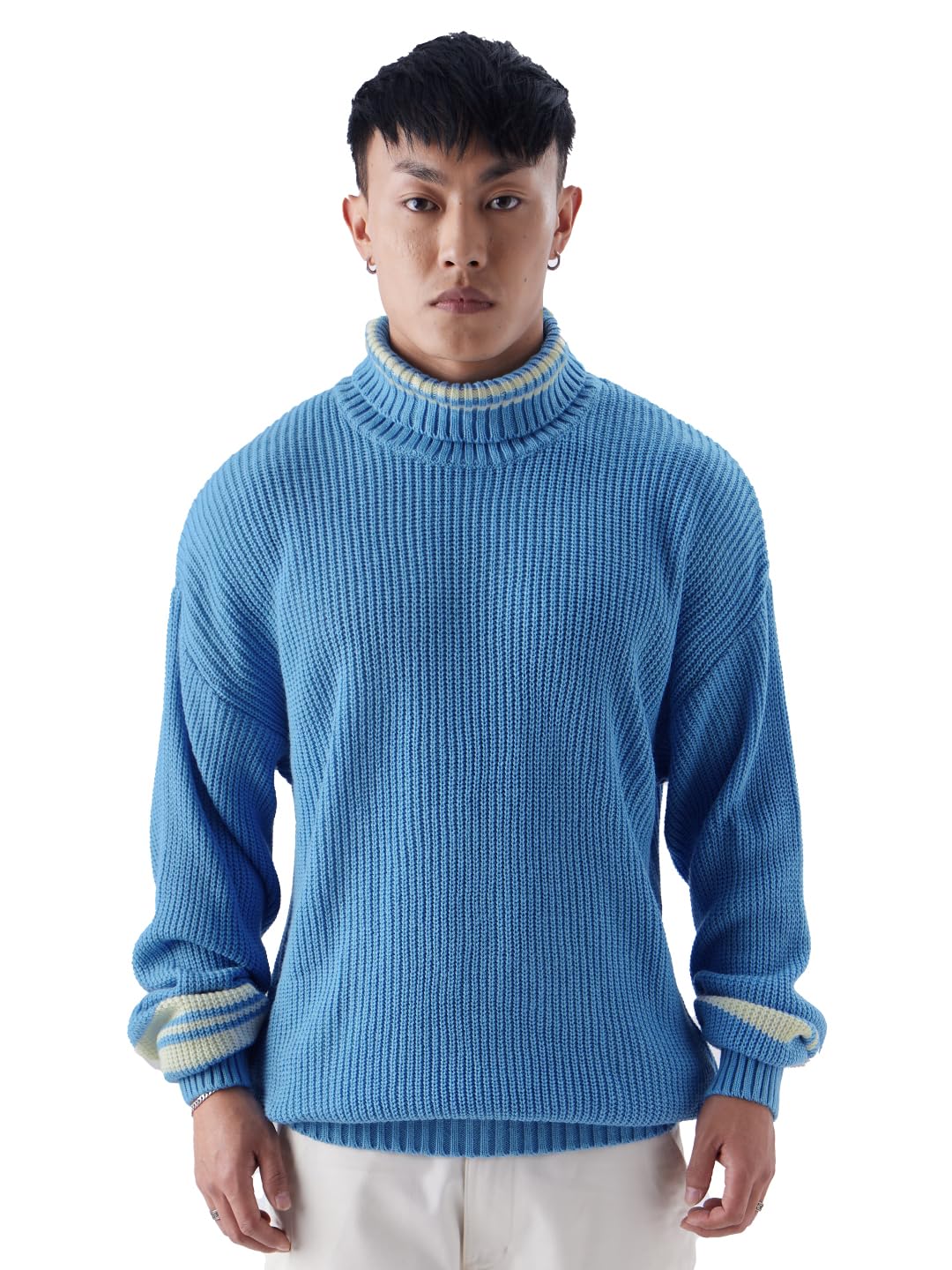 the souled store Solids: Powder Blue Pullovers-picture-44