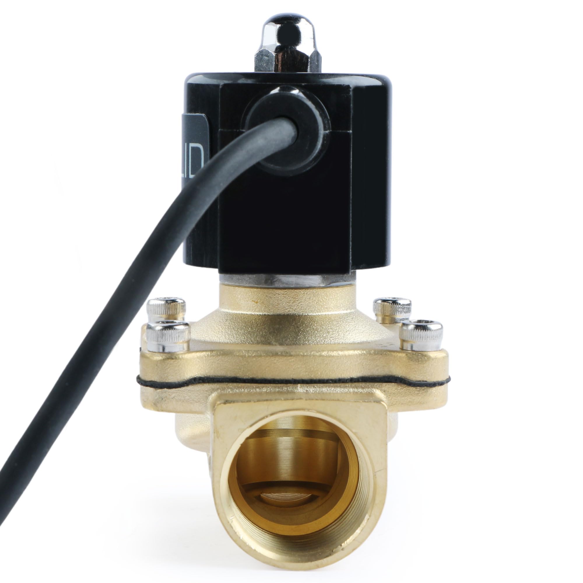 U.S. Solid Magnetventil 1″ Messing – NC, IP67, 230V AC, Viton-Dichtung, Für Wasser, Öl, Luft & Kraftstoff, 0-0,8 MPa