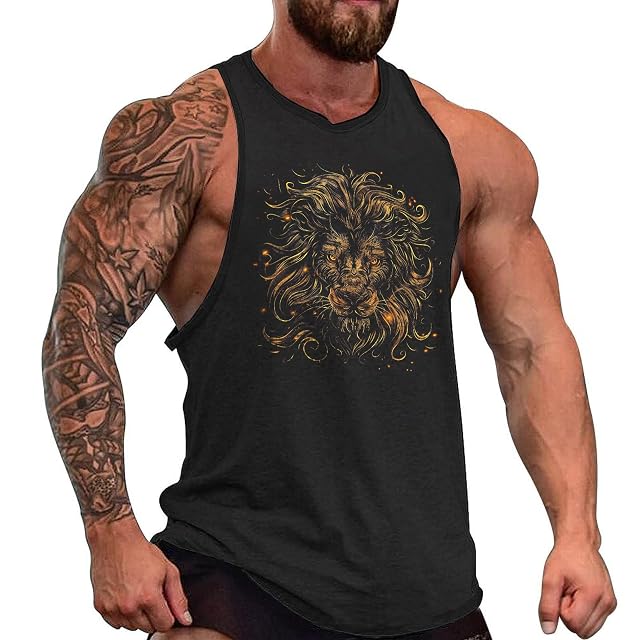 Mens Cotton Tank Tops Breathable Summer Quick Dry Cool Fitness Muscle Basic Sleeveless Shirt