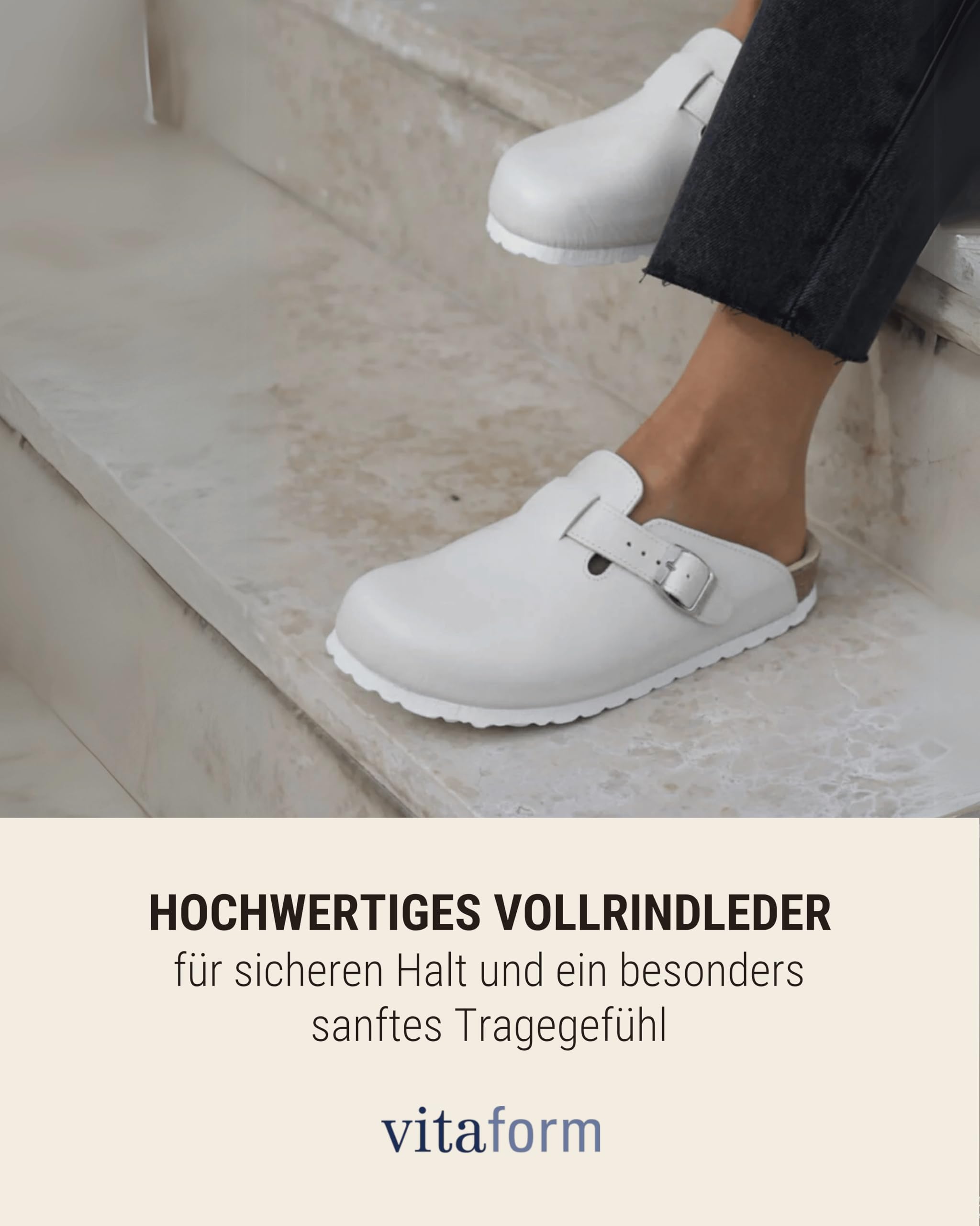 VITAFORM Clog Vollrindleder Formstark
