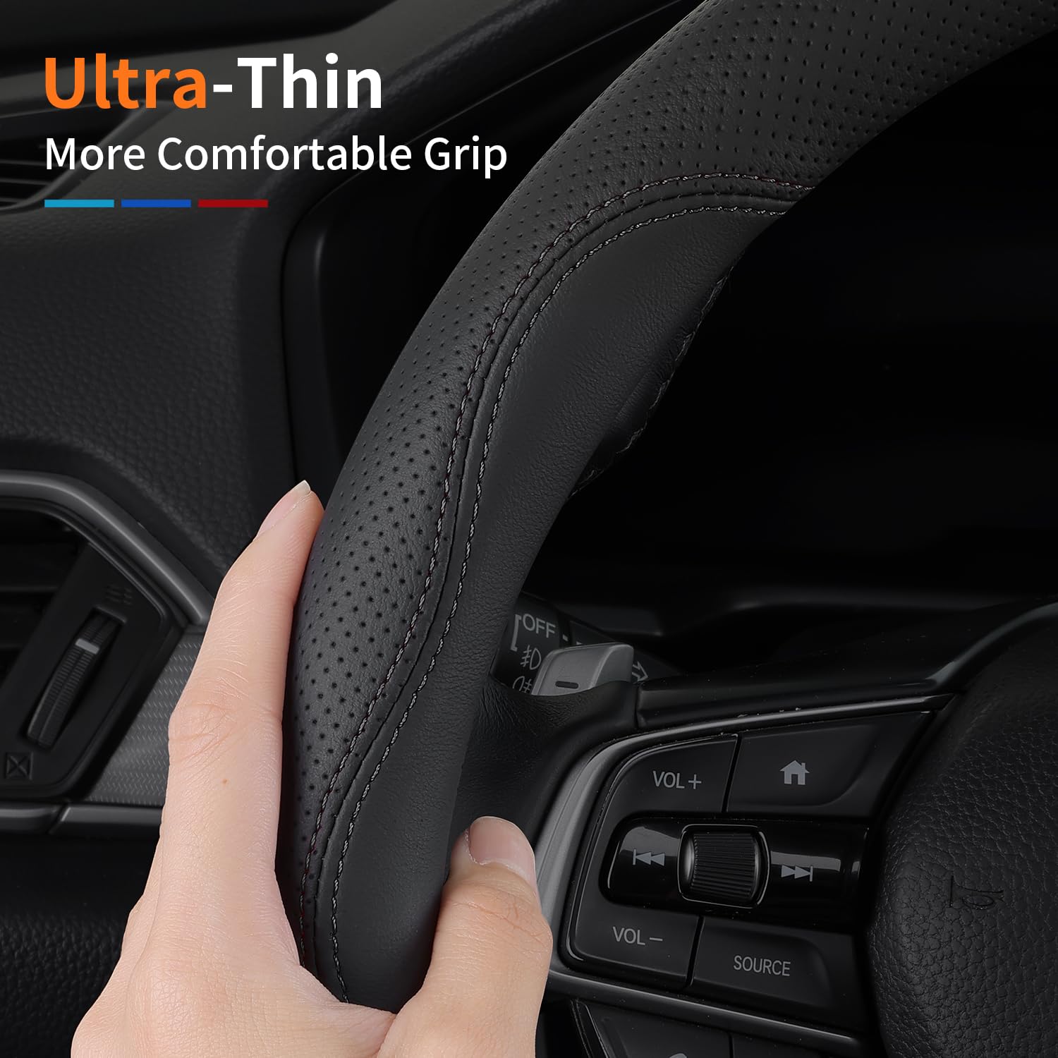 Coprivolante in pelle Car-styling per Toyota RAV4 Land Cruiser Camry Highlander Prado Prius Yaris Corolla Vz  34