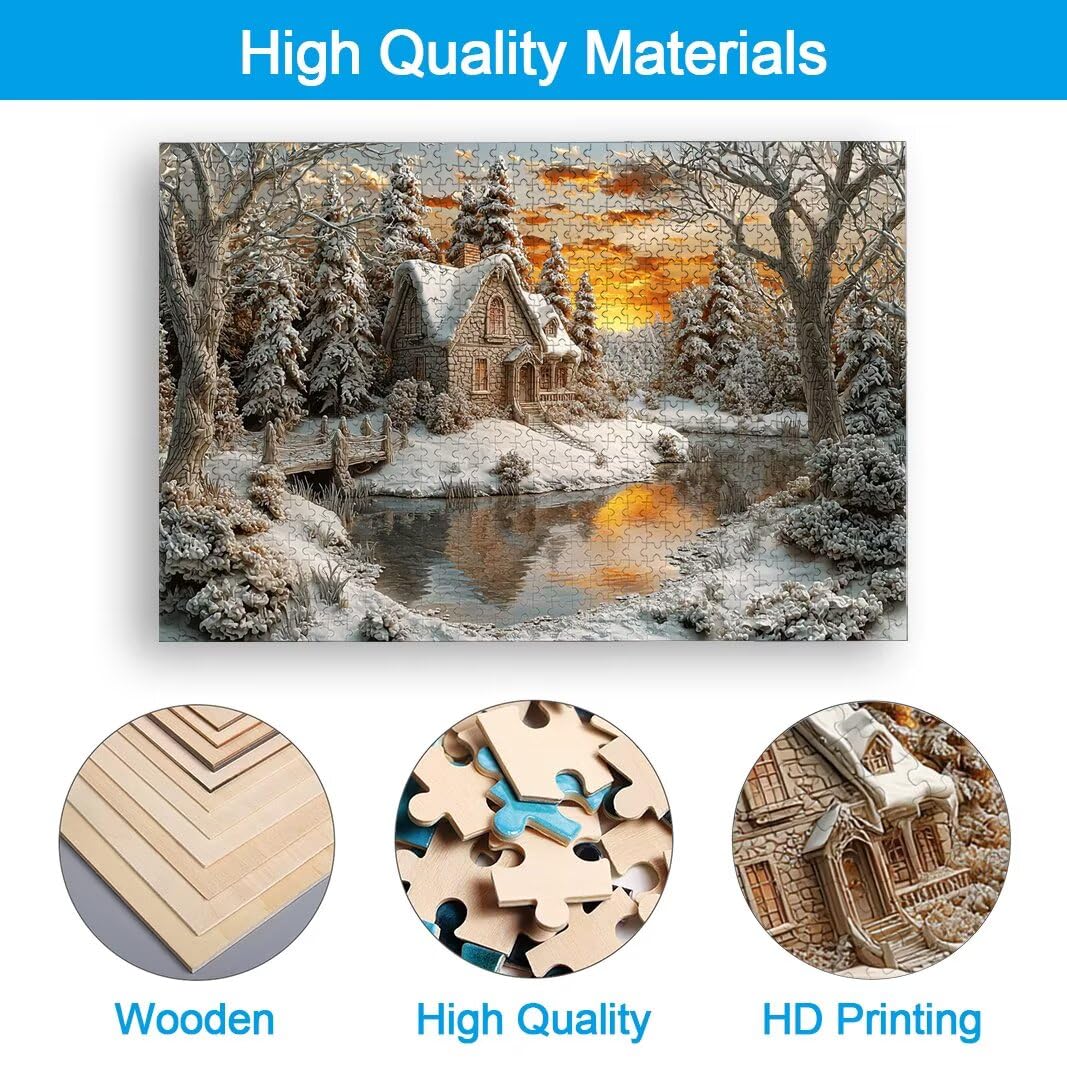 Puzzle Invierno, Puzzle 3000 Piezas para Adultos, Regalo Mujer/Hombre -2223