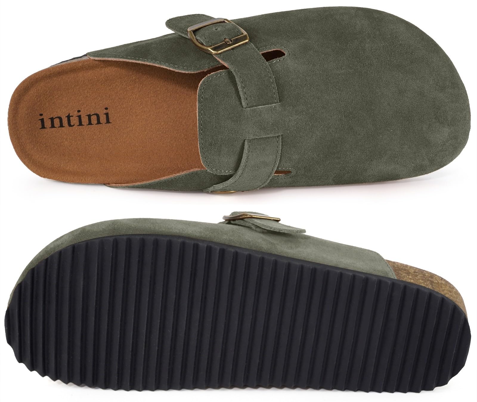 Sabot Donna Ciabatte Uomo Chiuse con Comodo Pantofole in Pelle Scarpe da Giardino Traspirante Sandali Ciabatta 36-46