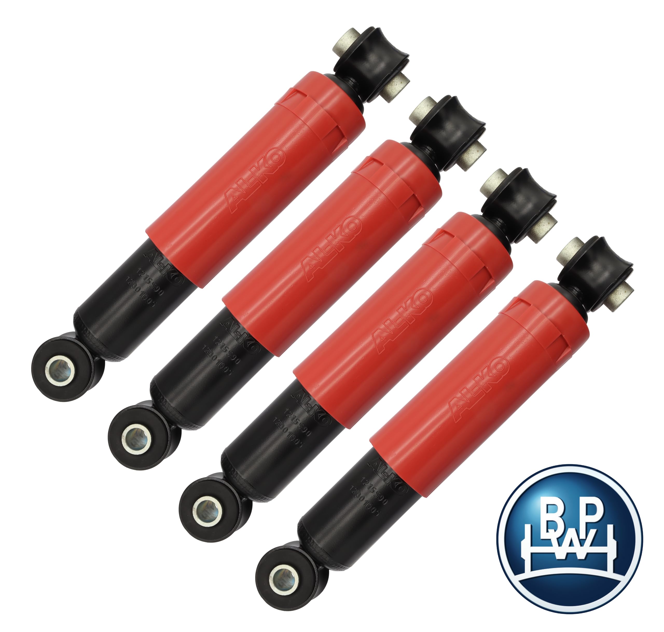 trailer parts4u Original BPW Radstoßdämpfer rot 2000/3500 kg Anhänger Achse wie Octagon Plus 244086 244.086 1215590 (4X)