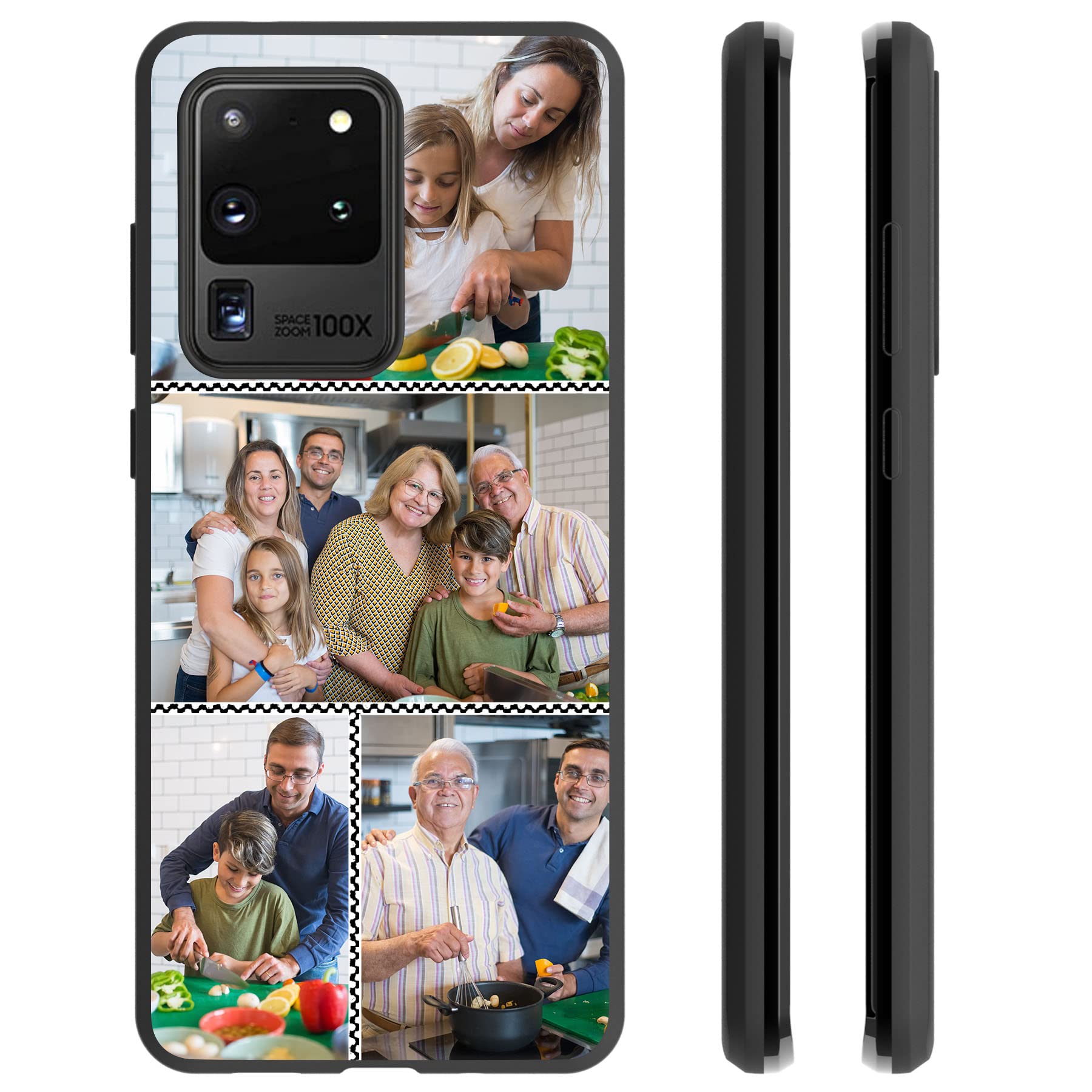 Reejax Customize Cell Phone Case ForSamsung Galaxy S20 Ultra 5G Black Back Cover Phone Case,Matte Black 4 Pics