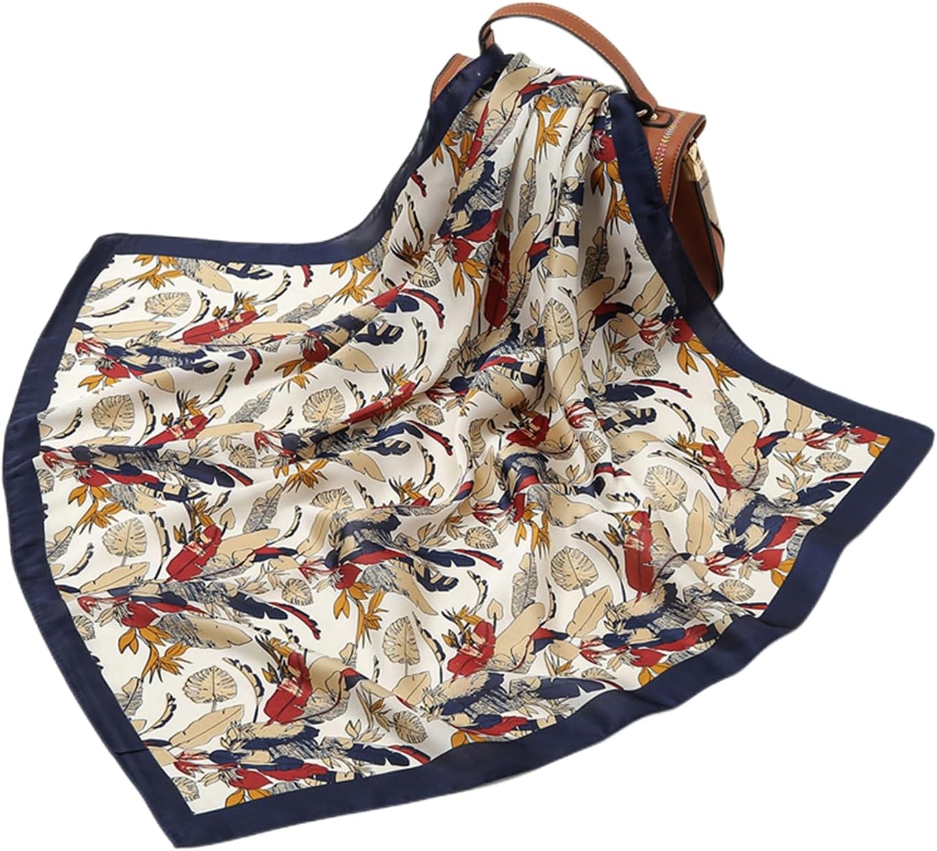Traziewell Satin Scarf for Hair Lightweight Silk Feeling Head Scarves Square Bandanas 27.5× 27.5 inches SCF011