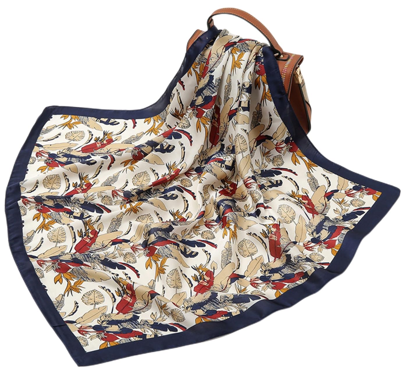 Traziewell Satin Scarf for Hair Lightweight Silk Feeling Head Scarves Square Bandanas 27.5× 27.5 inches SCF011