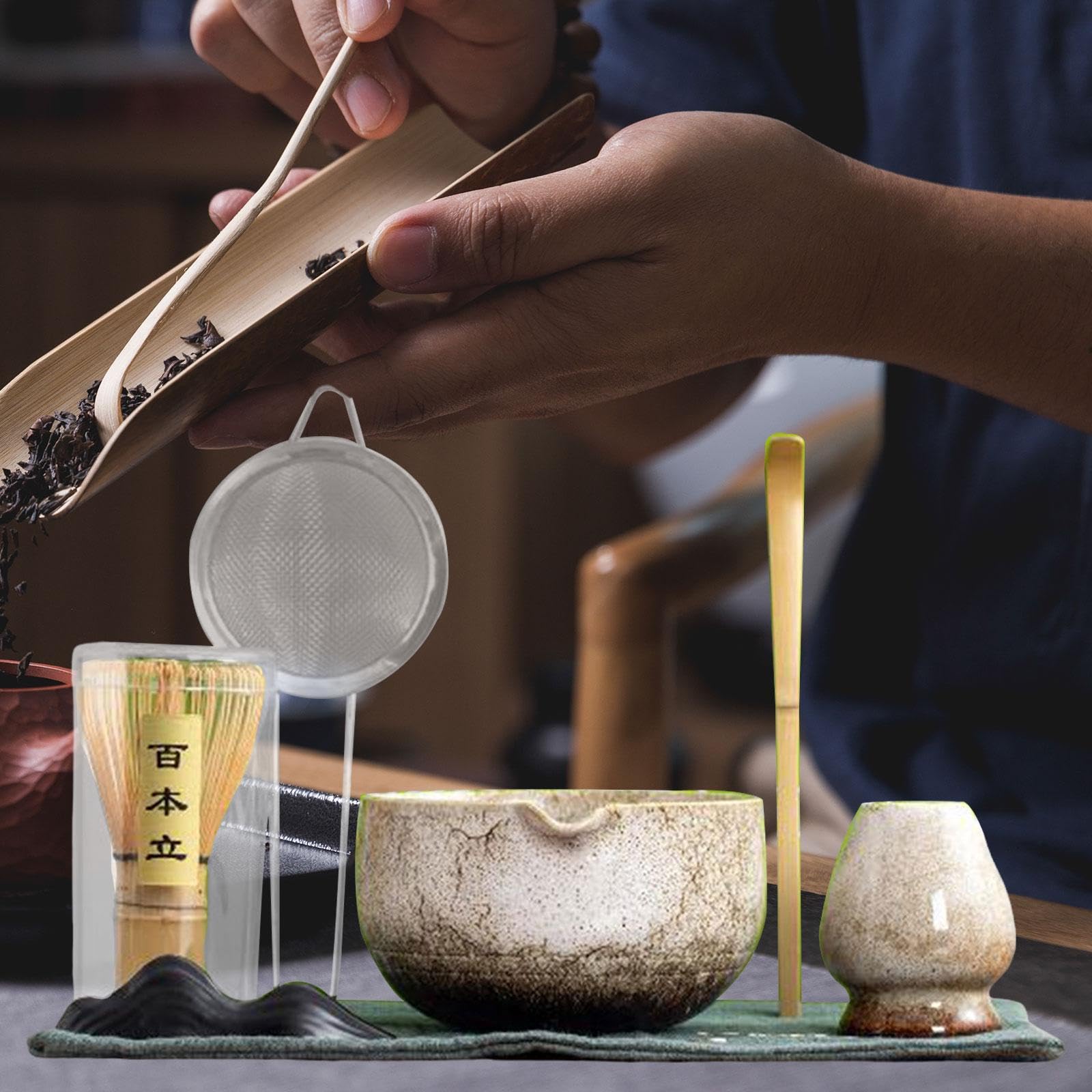 7 Pieces Matcha Whisk Set Elegant Tea Utensils Accessories for Tabletop Home|Home & Garden | Food & Beverages | Tea 3