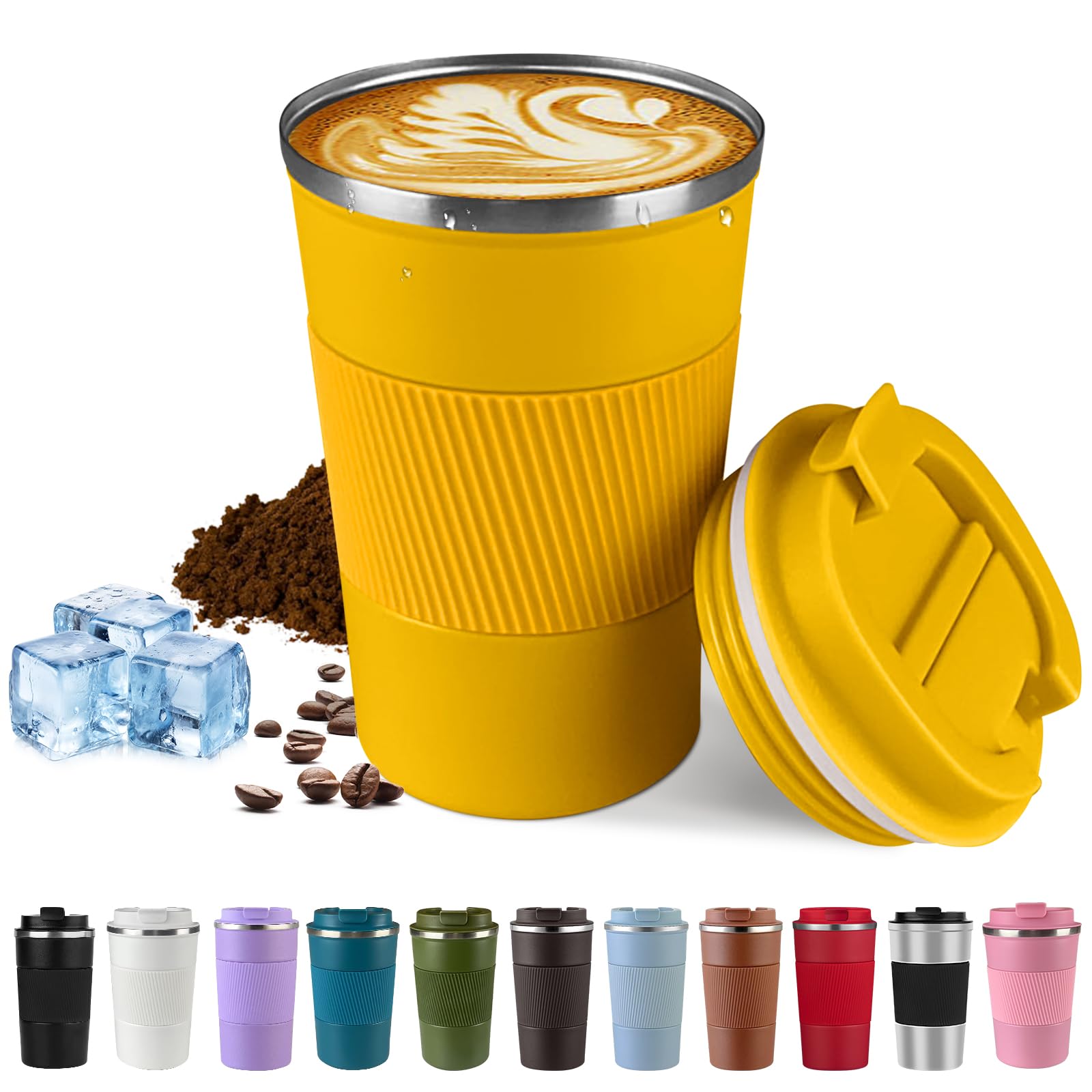 Photo 1 of Vacuum Insulated Stainless Steel Travel Coffee Mug,Leak Proof Cup with Lid