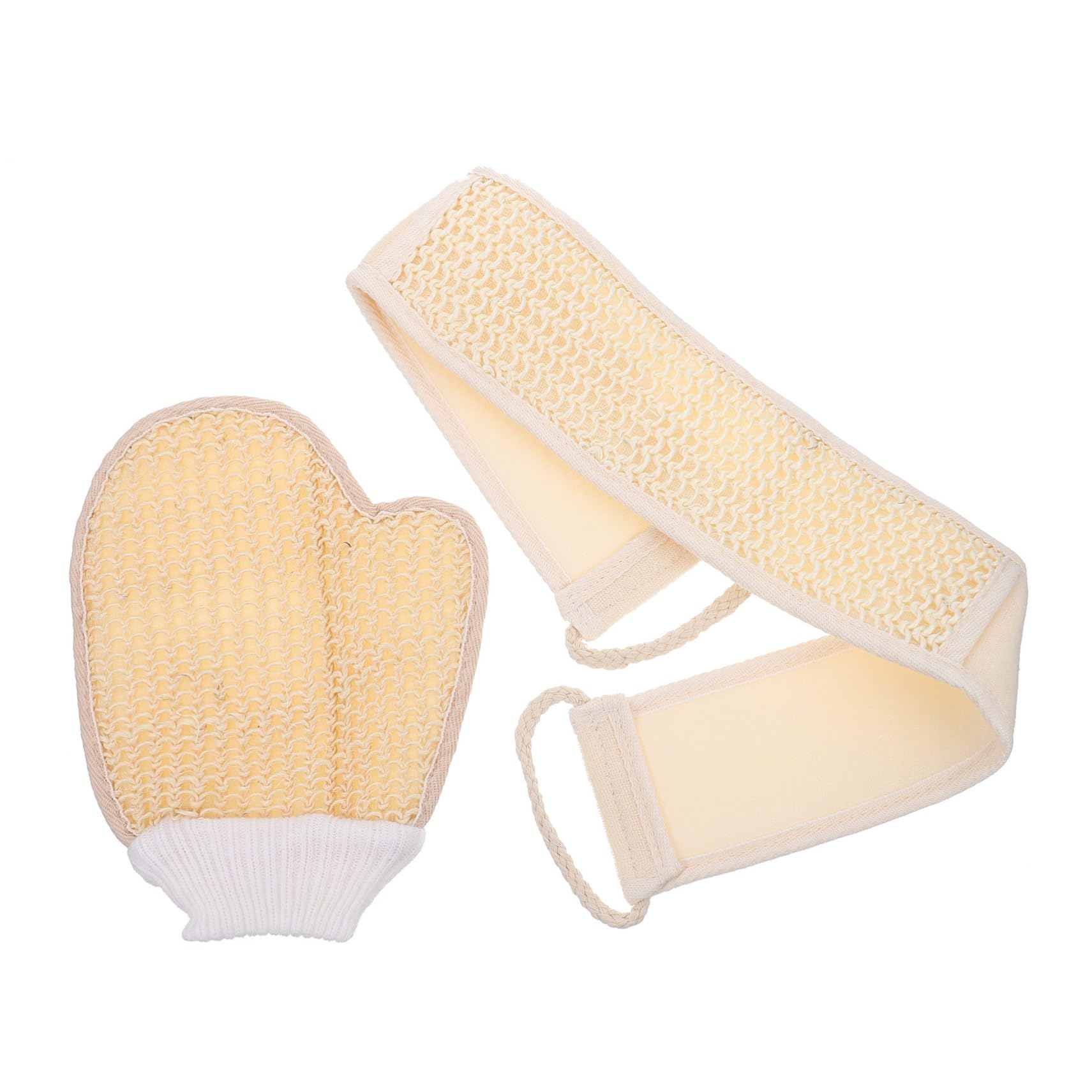 Healvian 3sets Guanti e Telo Esfoliante Per Bagno Di Panno e Guanto Per Pulizia Corpo Strumento Pratico e Confortevole Per Esfoliazione Della Per Braccia Gambe e Schiena