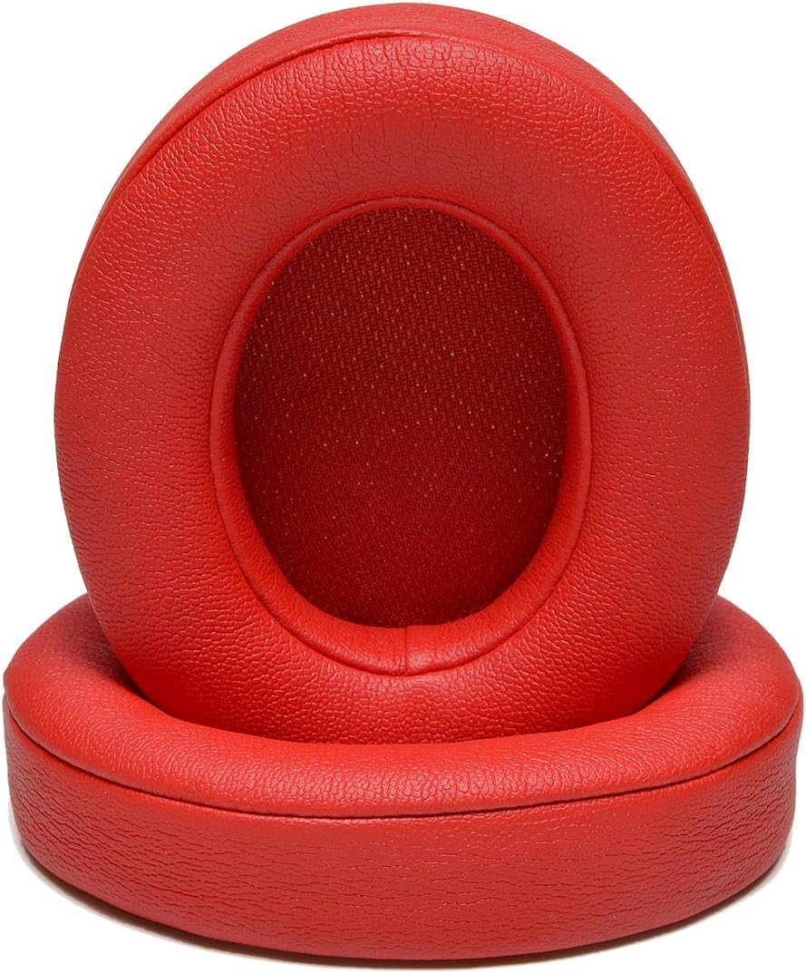 AGPTEK Beats Ear Cushion, 2 Pieces Red Foam Replacement Earpads Compatible with Beats Studio 2.0 Wired/Wireless B0500 B0501 Headphone & Beats Studio 3.0