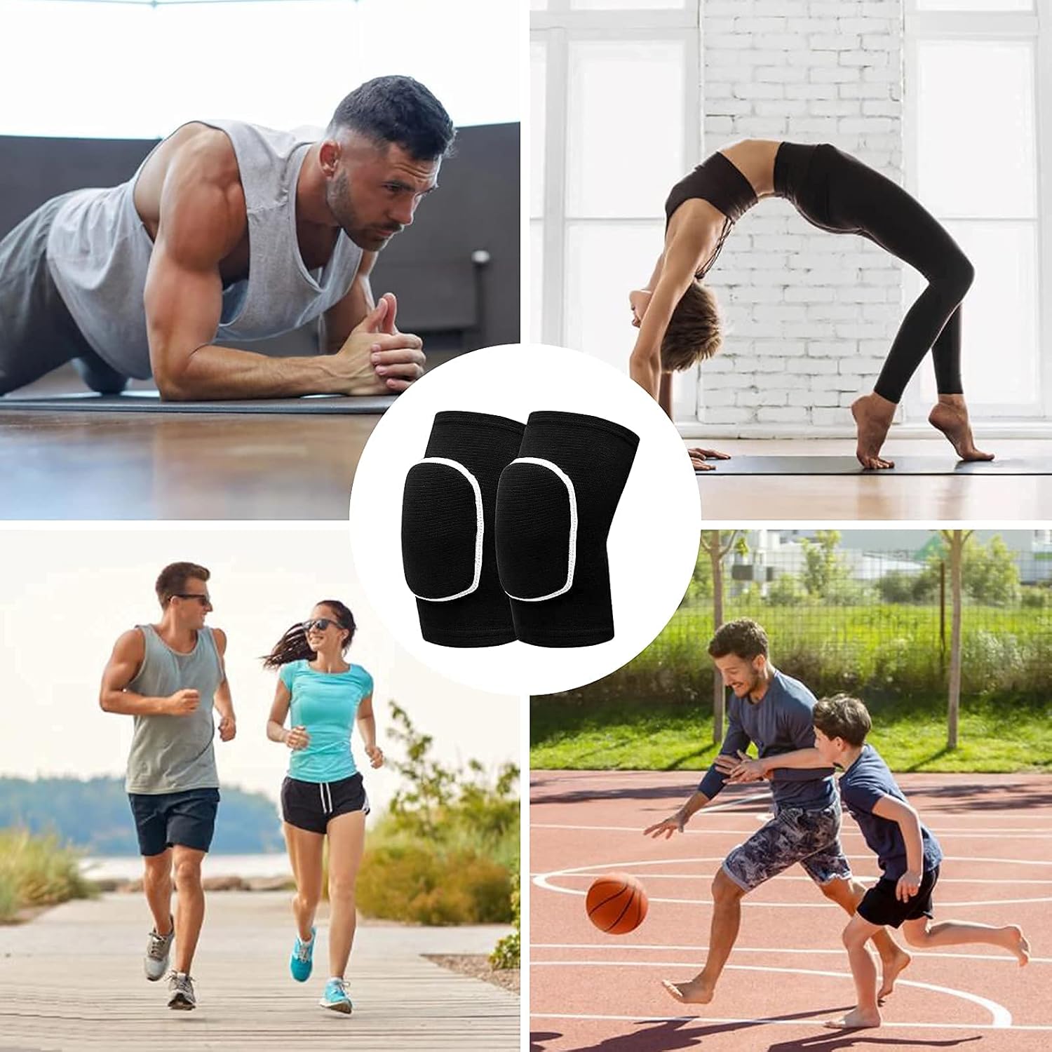 Protective Sponge Knee Pads for Volleyball, Soft Breathable Knee Support Knee Brace for Adult Kids Sports Dance Football Gym Skating : Sports & Outdoors