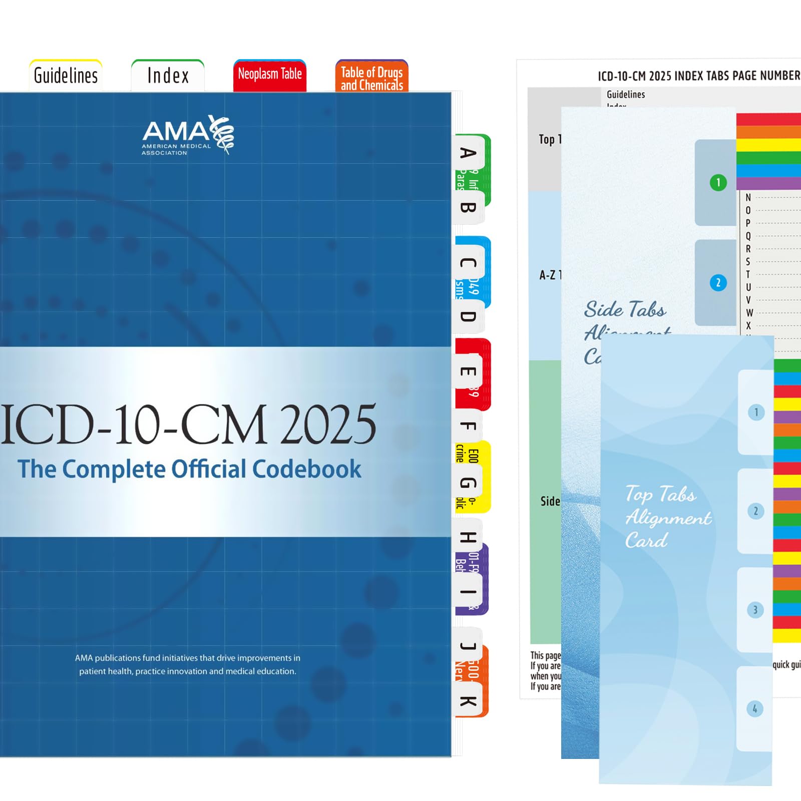 Index Tabs for ICD-10-CM 2025 The Complete Official Codebook - Easy Navigation for Medical Coding Books (for AMA Version)